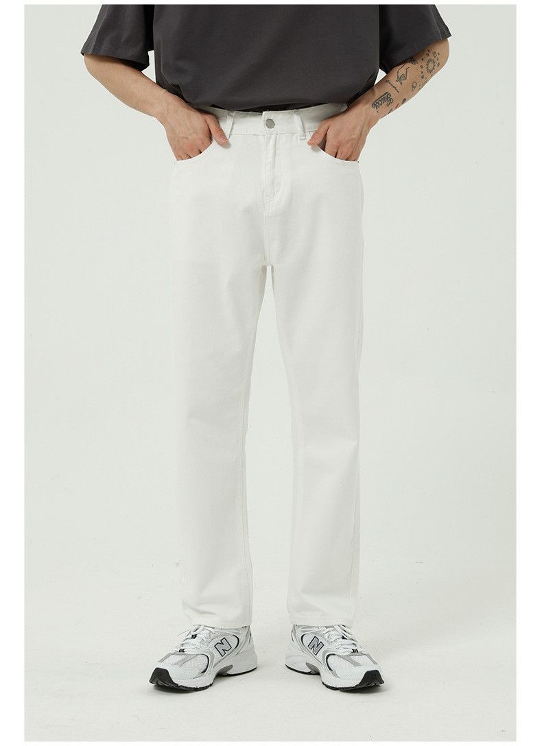 Japanese Brand Men's Japanese Retro White Slim Fit Simple Jeans Size US 32 / EU 48 - 1 Thumbnail