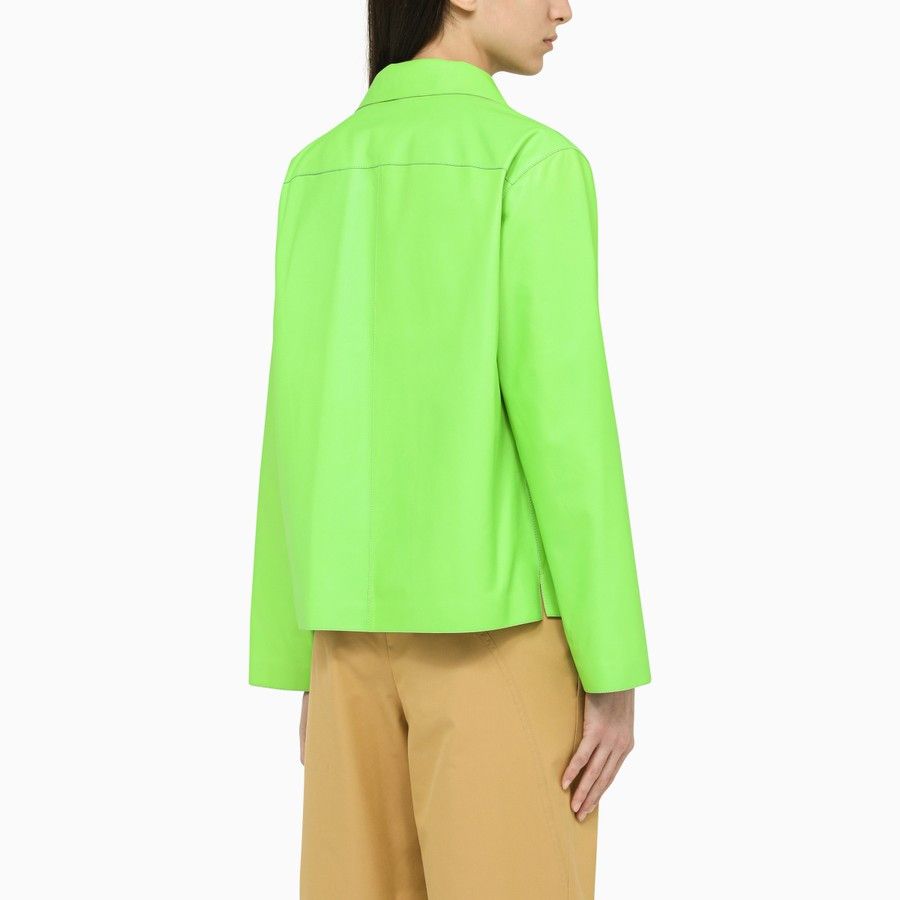 Loewe o1d2blof0824 Nappa Bowling Shirt in Green Size XS / US 0-2 / IT 36-38 - 2 Thumbnail