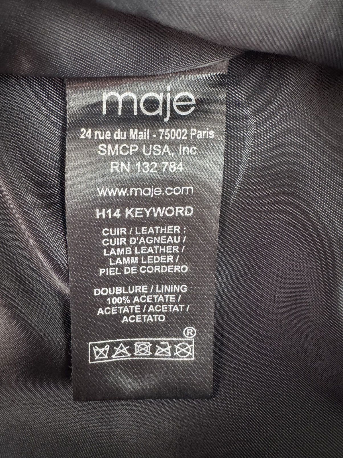 Maje 100% Lamb Leather Mini Skirt with pockets Size 25" / US 0 / IT 36 - 11 Thumbnail