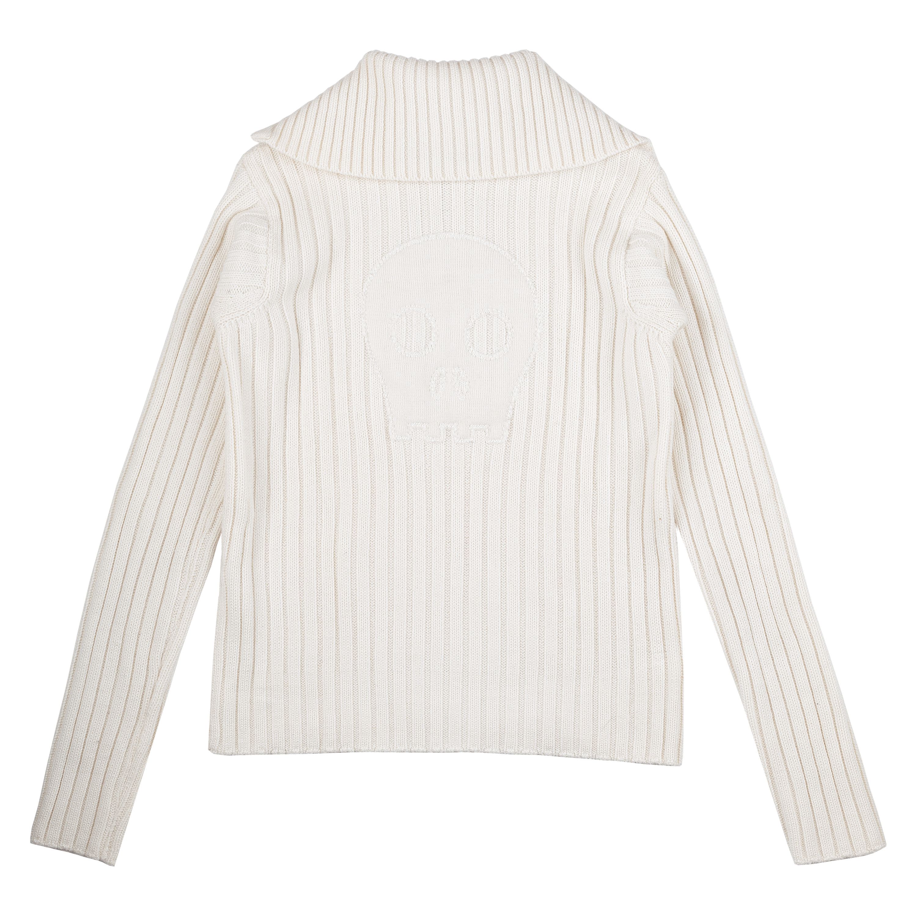 Jean Paul Gaultier Jean Paul Gaultier JPG Light Cream Zipper Knit Size M / US 6-8 / IT 42-44 - 2 Thumbnail