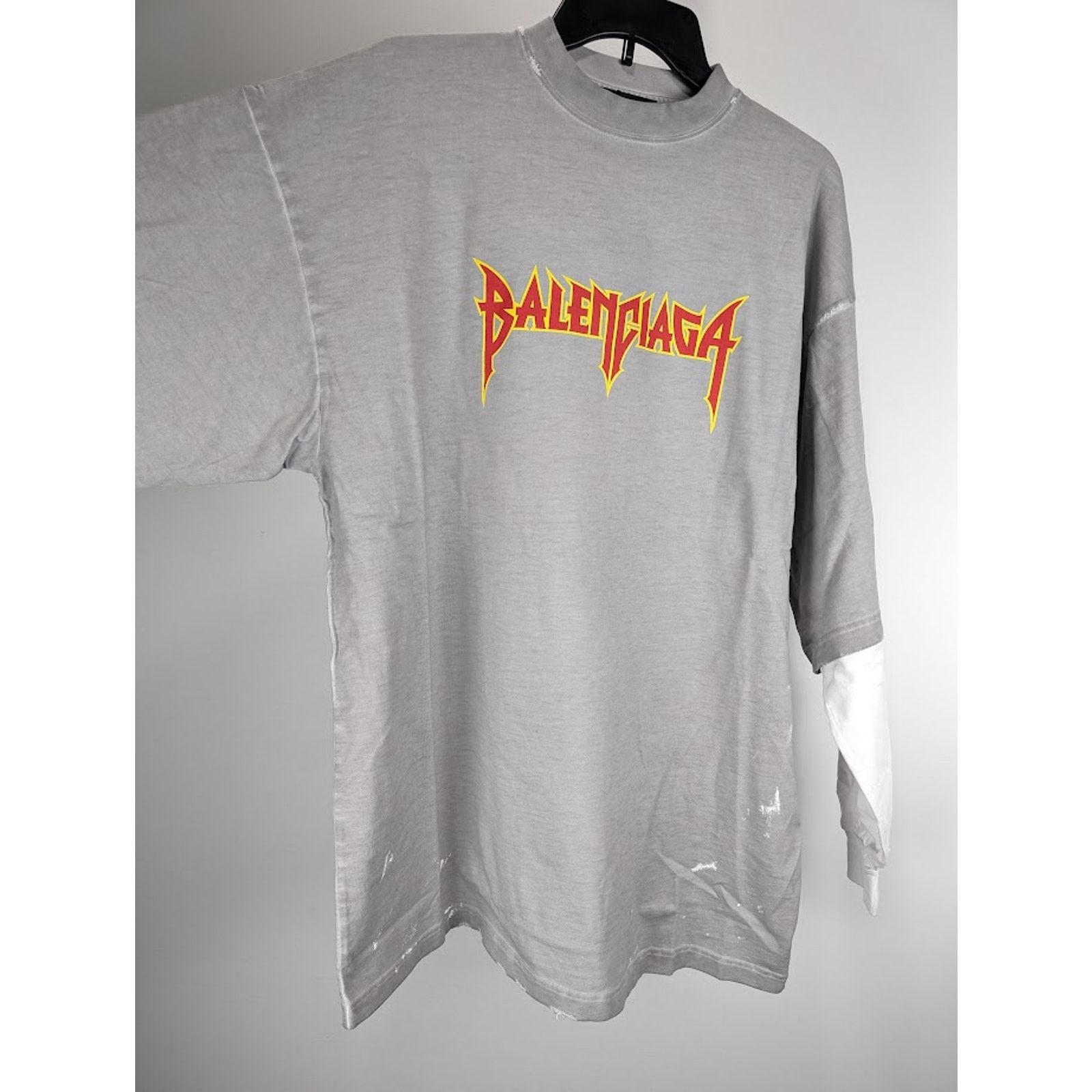 Balenciaga o1rshd1 Long Sleeve T-Shirt in Gray Size US L / EU 52-54 / 3 - 9 Thumbnail