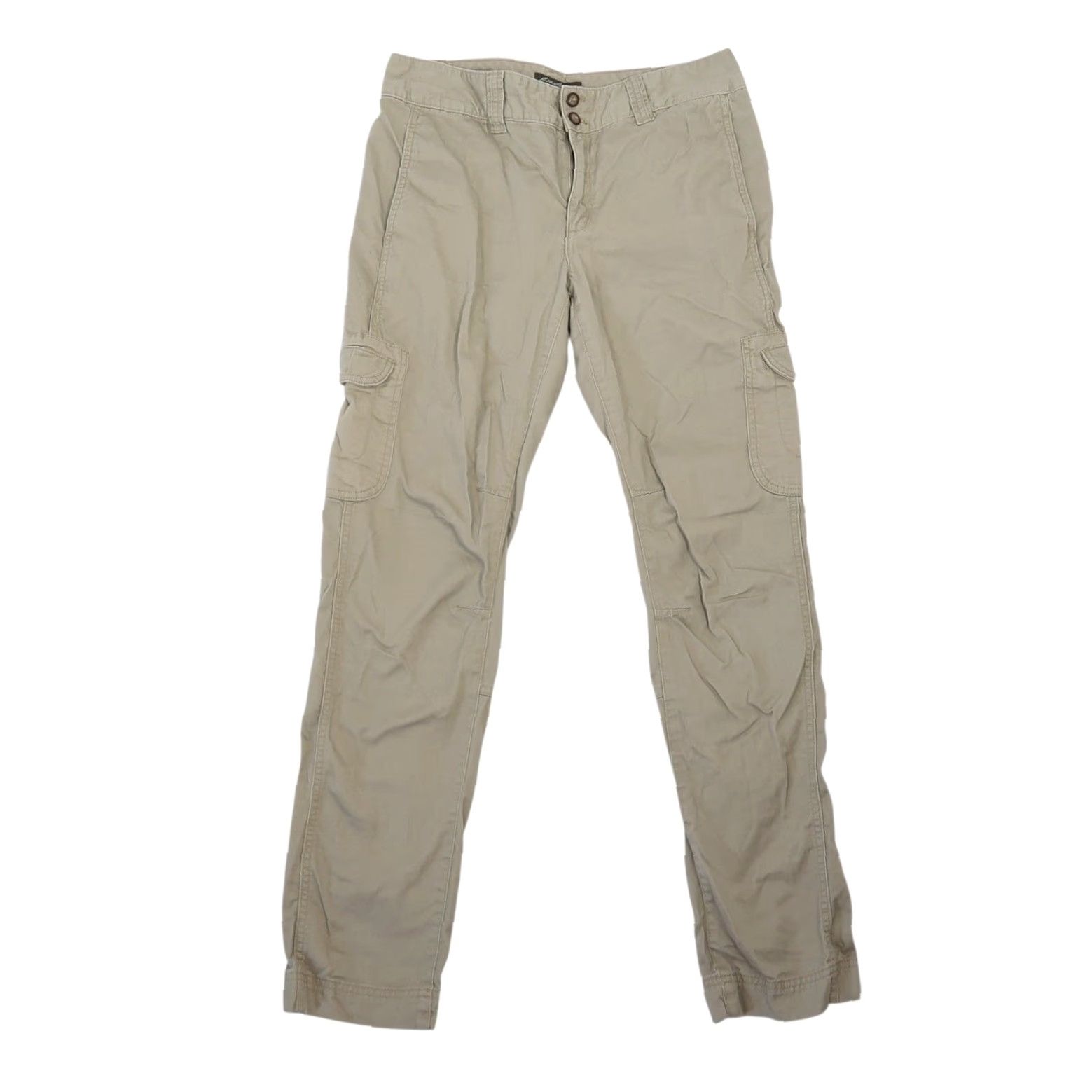 Eddie Bauer VINTAGE Eddie Bauer Cargo Pants Womens Pants Tan 6 Mid Rise Slim Leg 100% Cotton Fall 2011 Women Mens Size 28" / US 6 / IT 42 - 2 Thumbnail