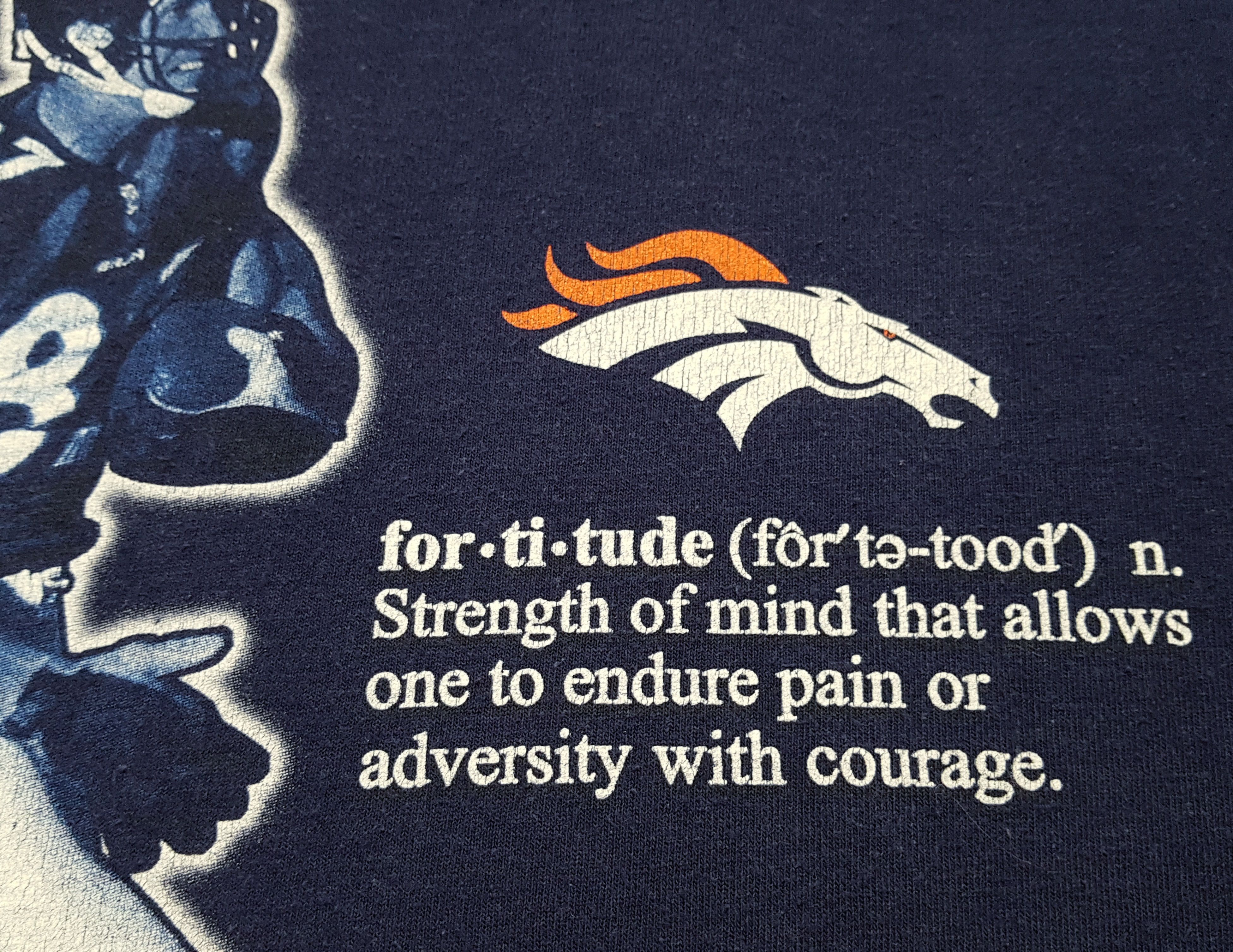 NFL NFL Vintage Ed McCaffrey Denver Broncos Fortitude T Shirt XL Size US XL / EU 56 / 4 - 5 Thumbnail