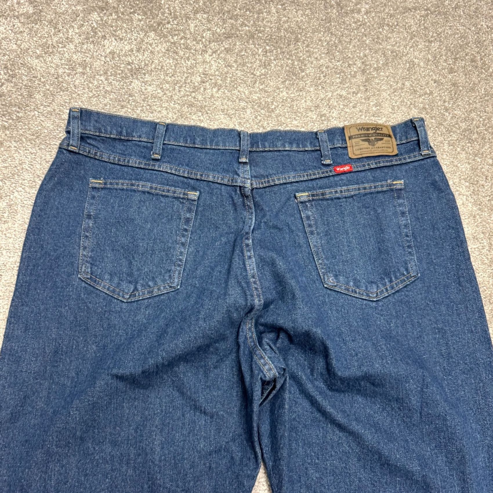 Wrangler Wrangler Five Star Premium Denim Jeans Straight Leg 42x30 Blue NWT Men's Regular Relaxed Fit Action Jeans Size US 42 / EU 58 - 4 Thumbnail