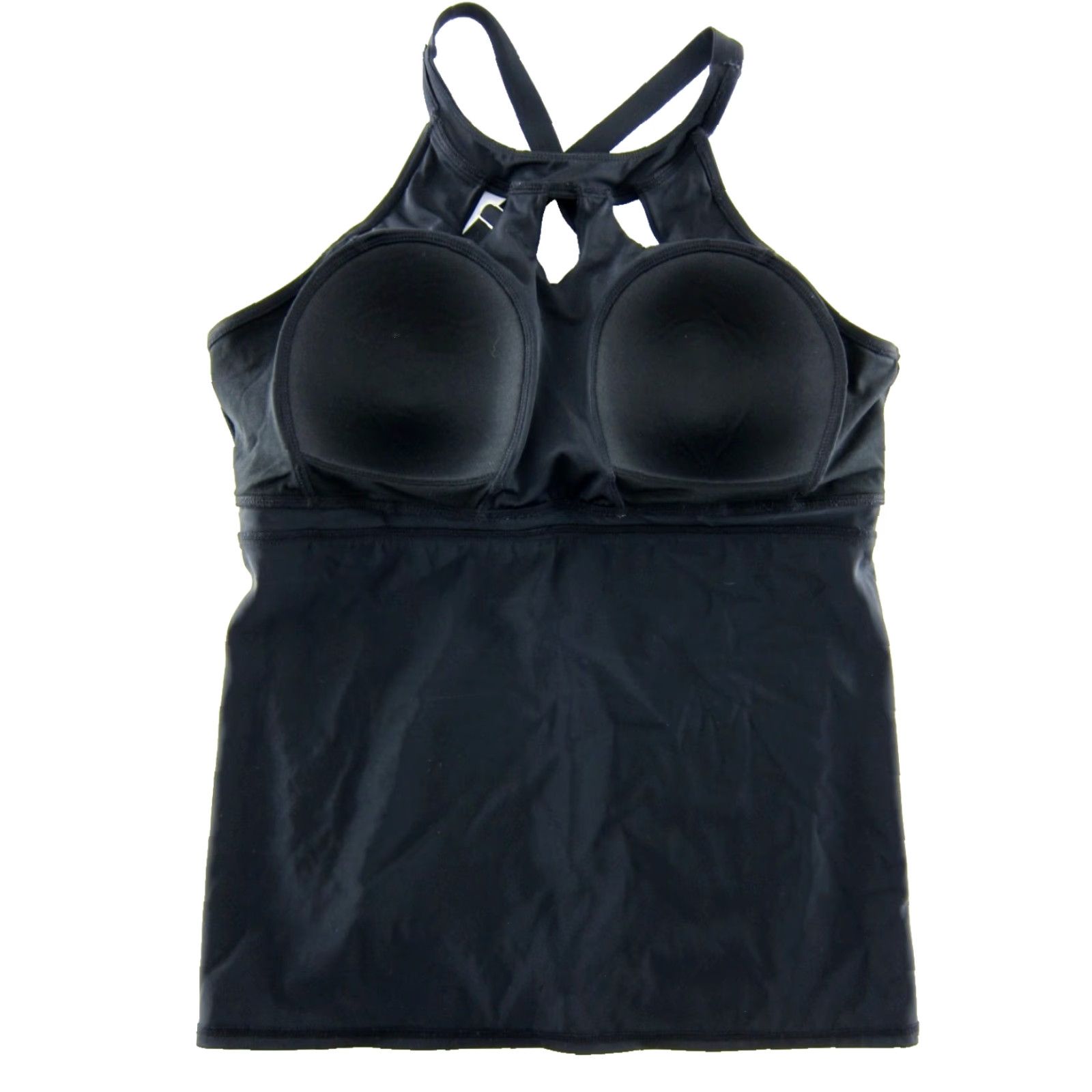 Vintage NWT Septangle Classic Black High Neck Tankini Swim Top Women 16 Size XXL / US 16-18 / IT 52-54 - 6 Thumbnail