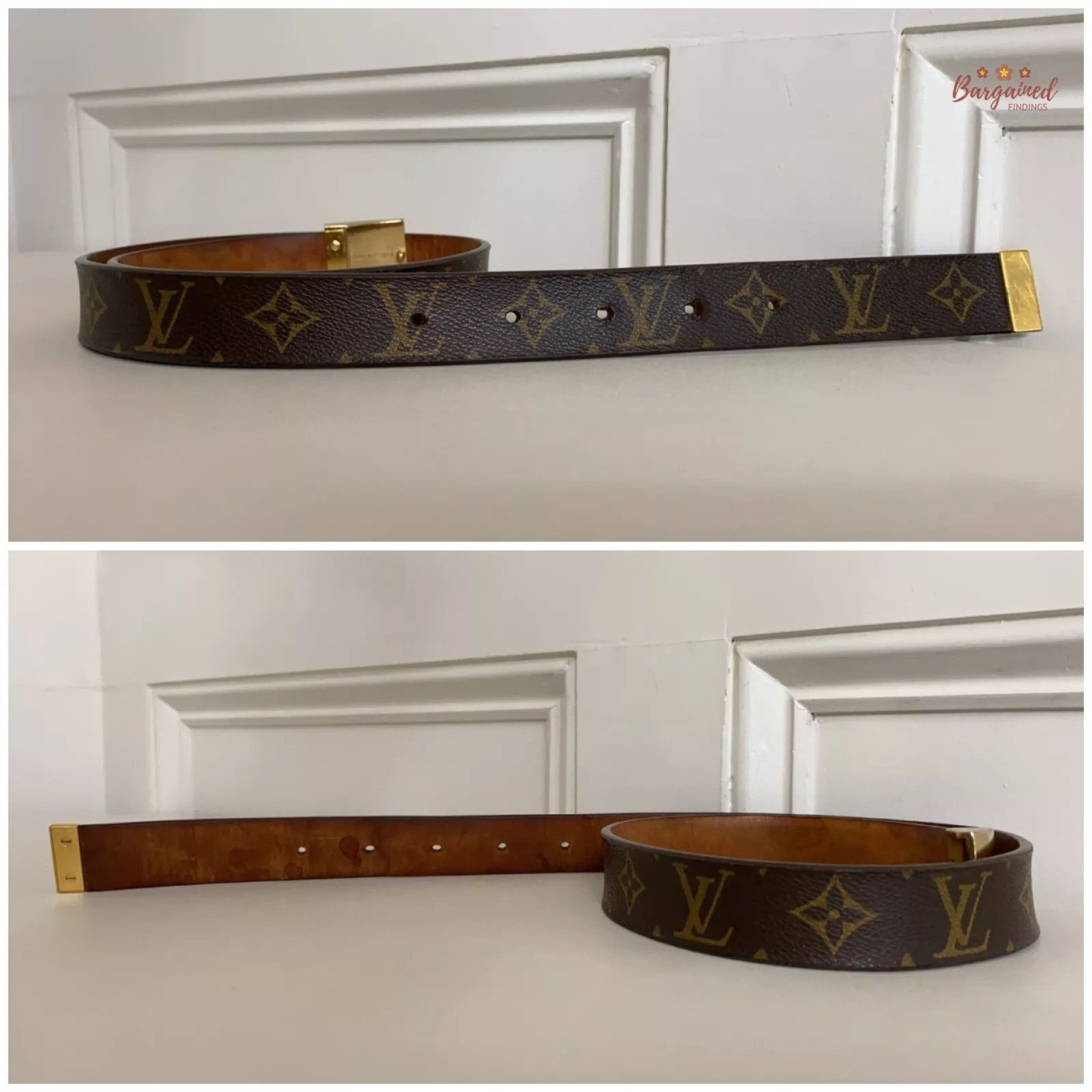 Louis Vuitton Louis Vuitton Brown Coated Canvas Ceinture Carre Buckle Belt Size 30 - 6 Thumbnail