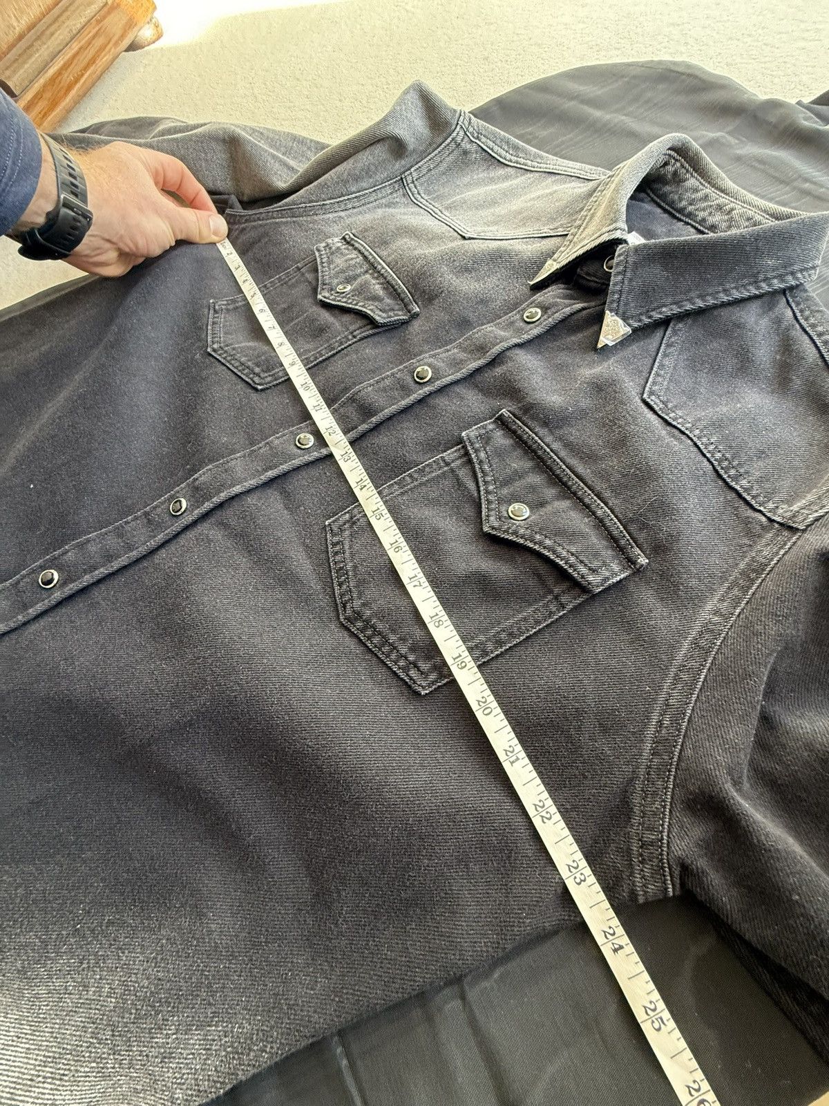 Maison Margiela Martin Margiela MM6 metal tip faded weatern denim shirt Size US S / EU 44-46 / 1 - 7 Thumbnail