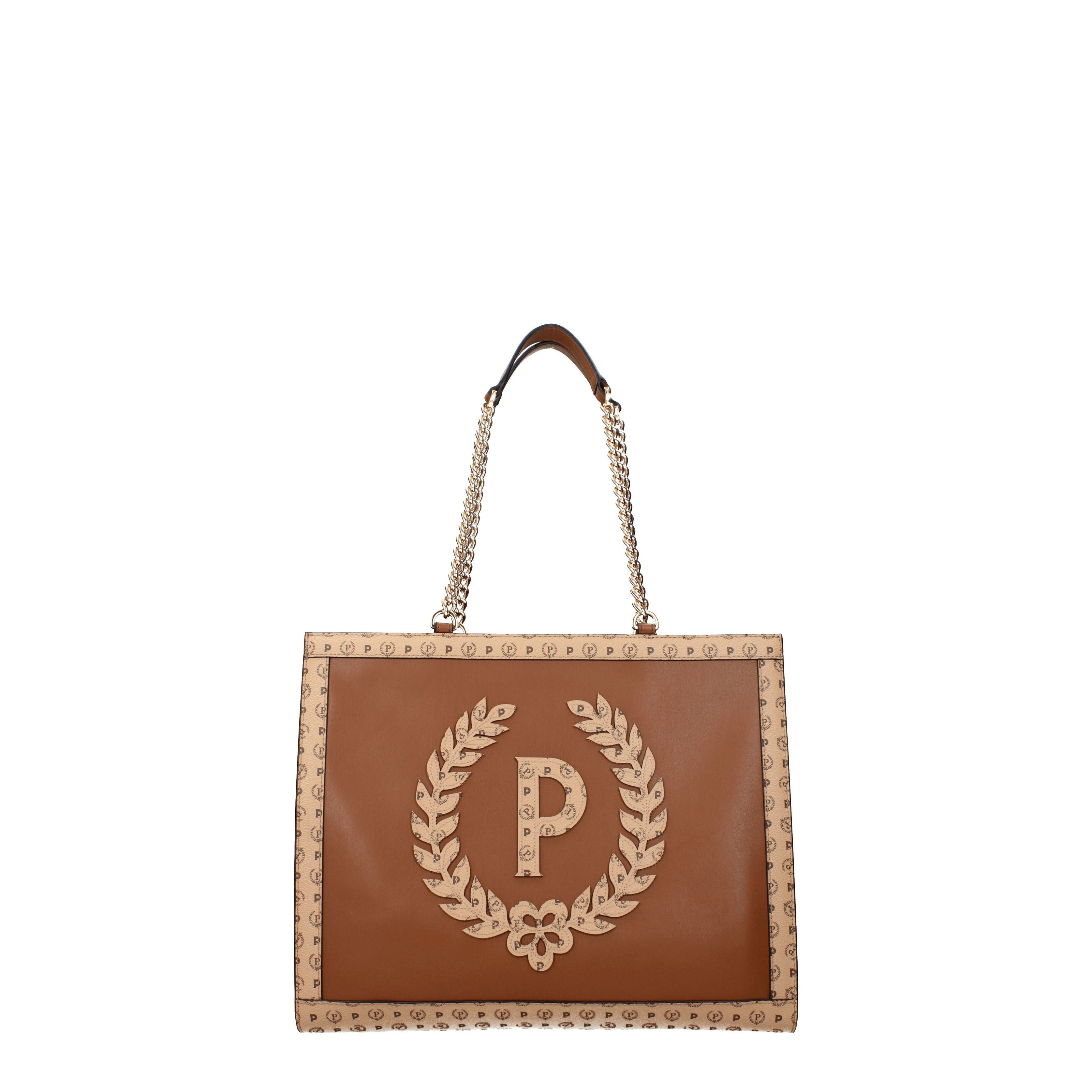 Pollini Shoulder Bag In Polyurethane in Brown, Women's