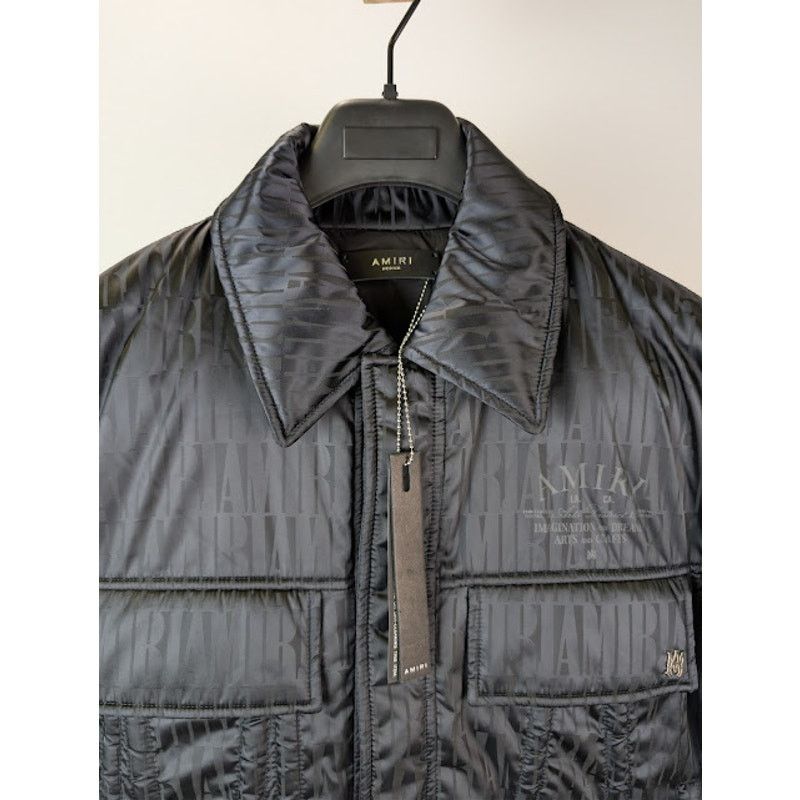 Amiri o1rshd1 Jacquard Filled Trucker Jacket in Black Size US M / EU 48-50 / 2 - 6 Thumbnail