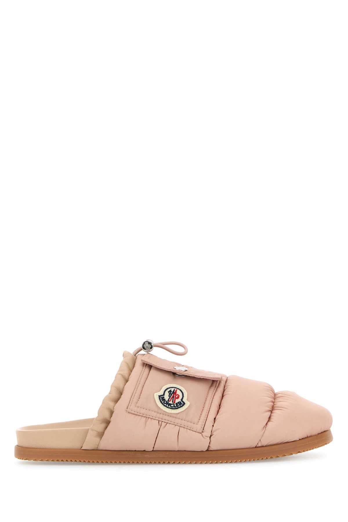 Moncler Pink Fabric Mon Pocket Slippers Size US 10 / IT 40 - 1 Thumbnail