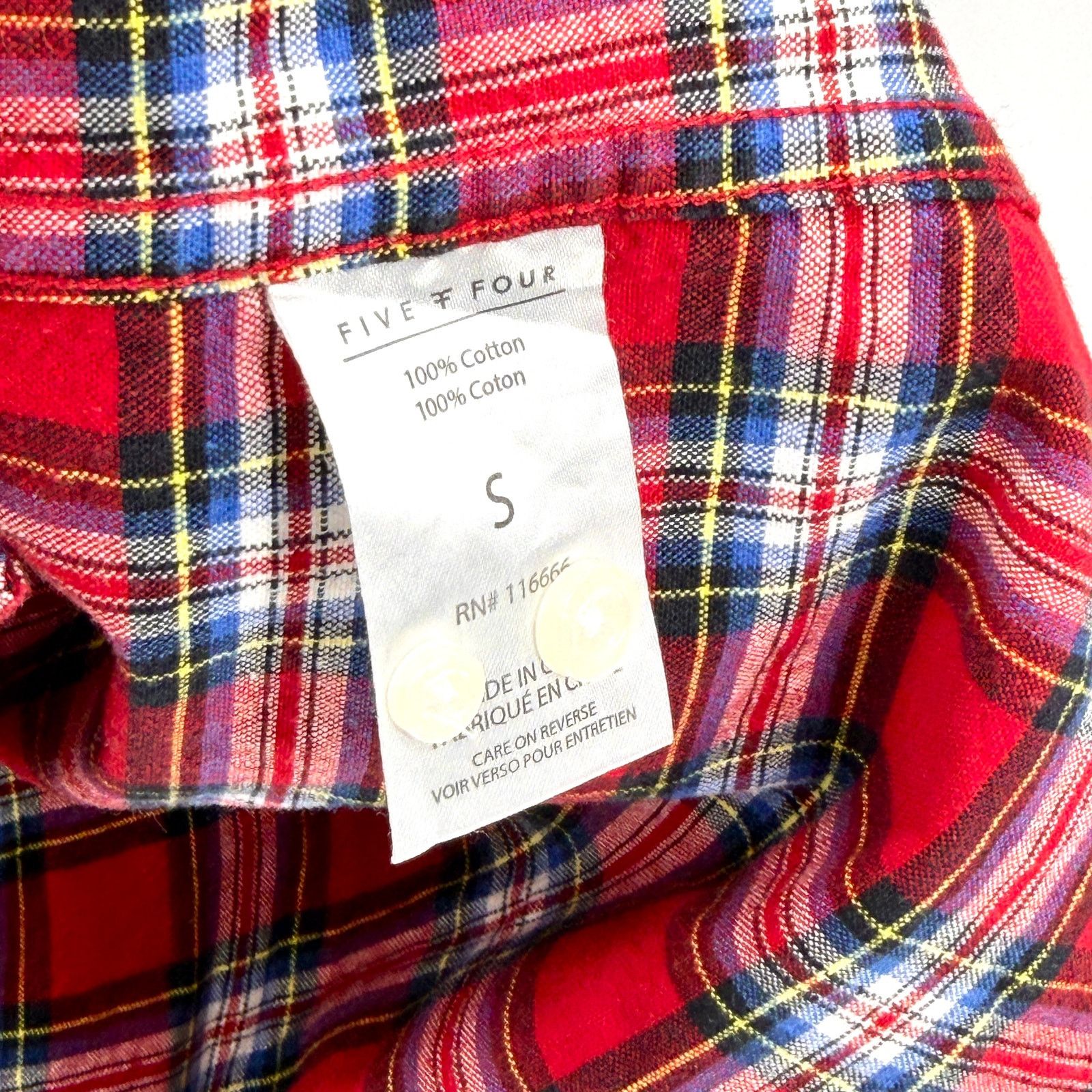 Mark McNairy Red Plaid 100% Cotton Heavyweight Button Down Shirt Size US S / EU 44-46 / 1 - 8 Thumbnail