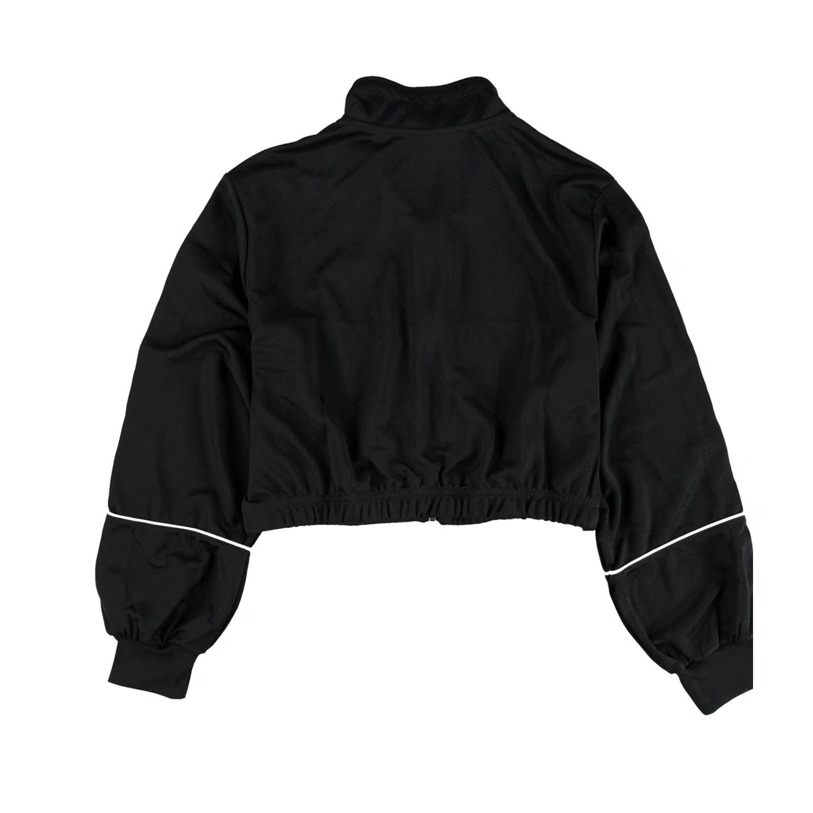 Reebok VINTAGE Reebok Womens Classic Poly Cropped Taped Track Jacket, Black, S Size S / US 4 / IT 40 - 2 Thumbnail