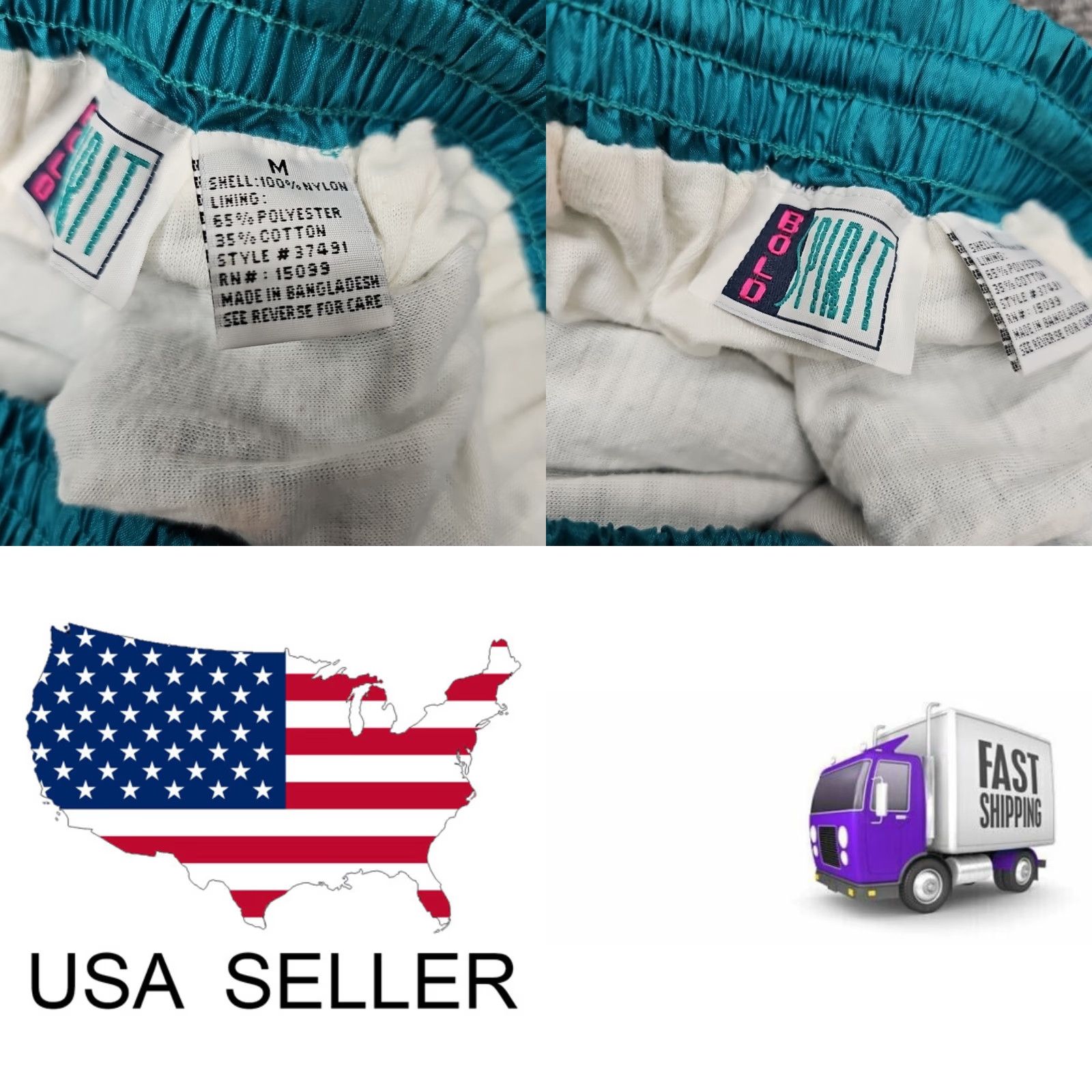 Vintage VINTAGE Bold Spirit Track Suit Women M Aqua W/ Stripes Jacket & Pants 90s Mens Womens Girls Size 32" / US 10 / IT 46 - 11 Thumbnail