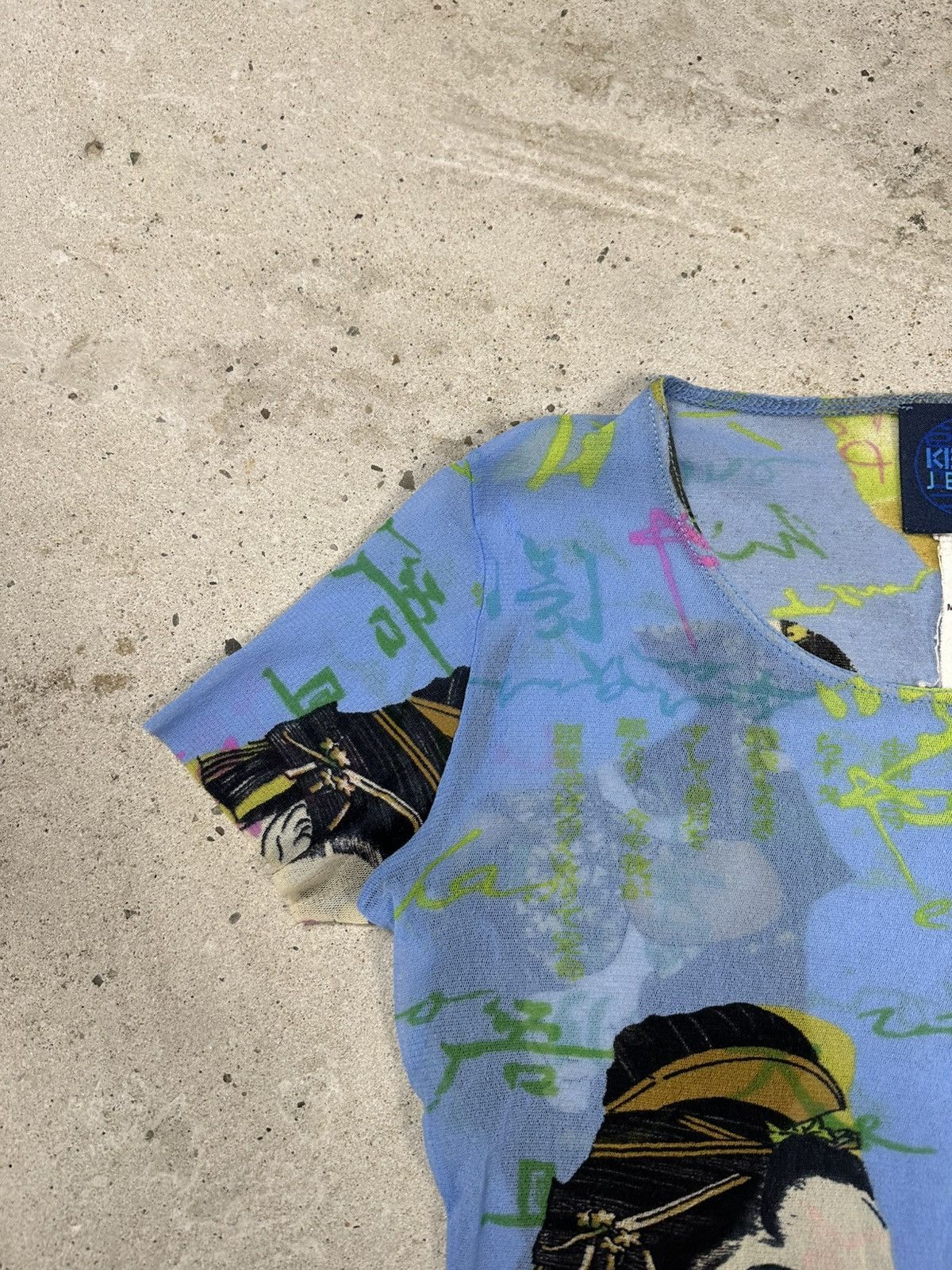 Kenzo Vintage 90s Kenzo Jeans Asian Japanese Print Mesh Top Size M / US 6-8 / IT 42-44 - 5 Thumbnail