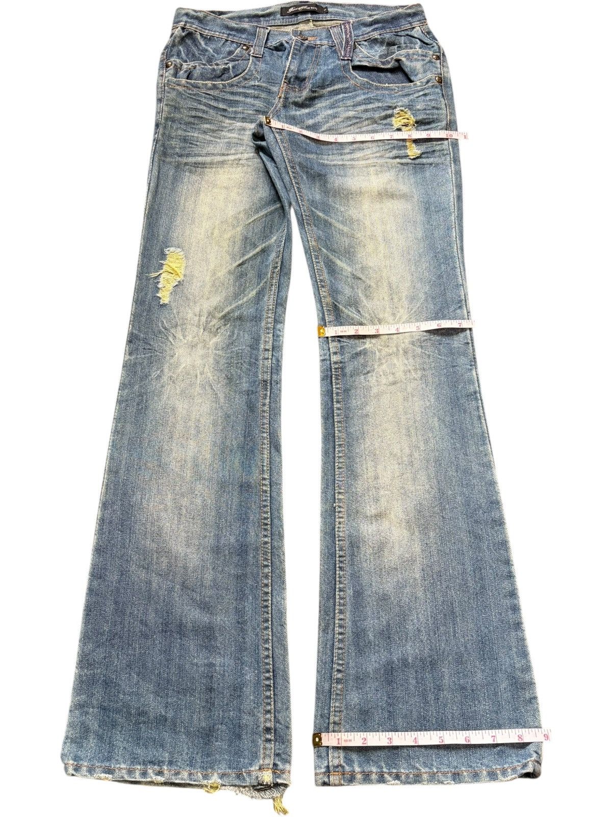 Hysteric Glamour Vintage Japanese Brand Distress Low Rise Flare Jeans Size 29" - 8 Thumbnail