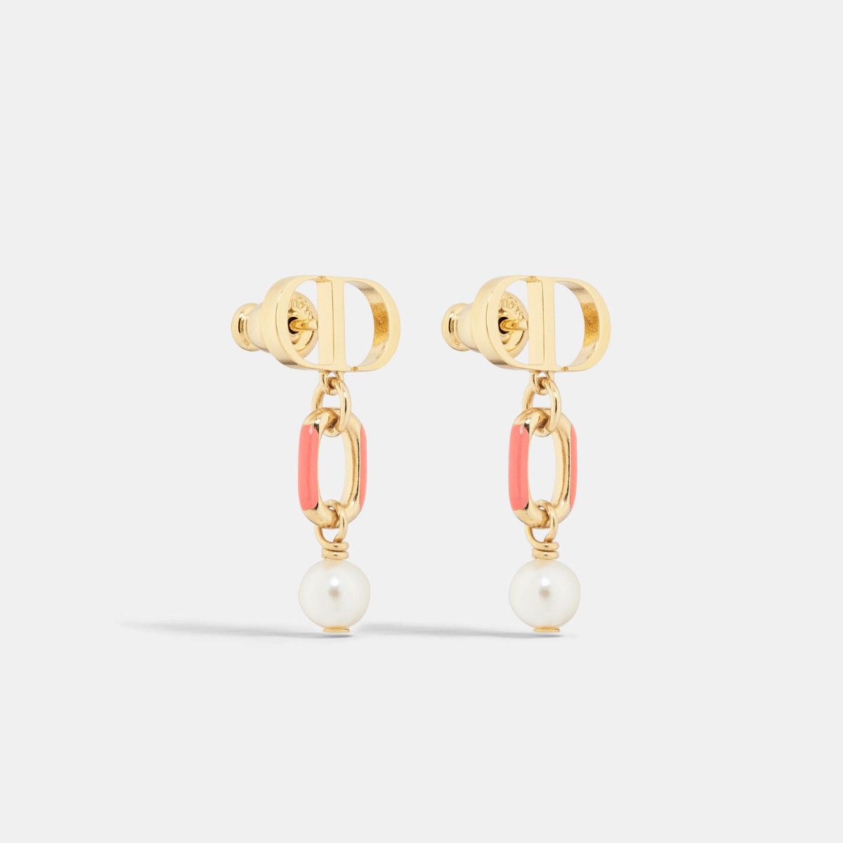 Dior o1bcso1str0126 Size:OS/Petit Cd Earrings in Golden/White Size ONE SIZE - 1 Thumbnail