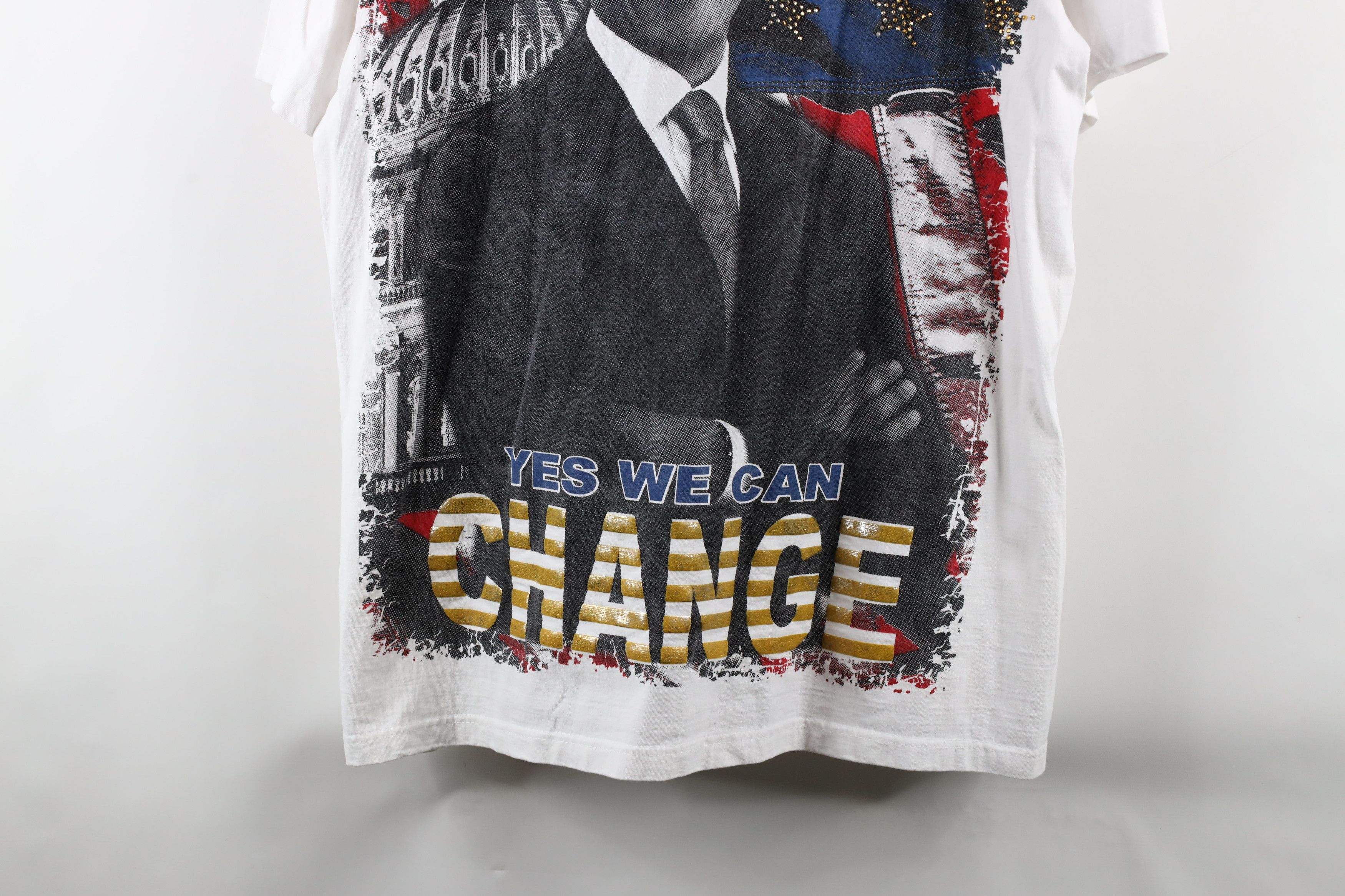 Vintage Vintage Y2K Change President Barack Obama Rap Tee T-Shirt Size US XL / EU 56 / 4 - 3 Thumbnail