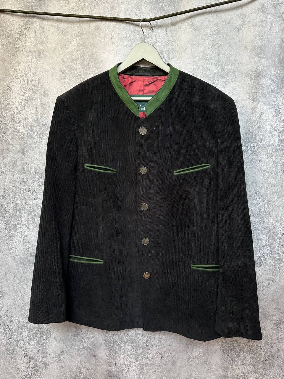 Tofana by Lodenfrey Traditional Jacket Slim Cut Black/Green