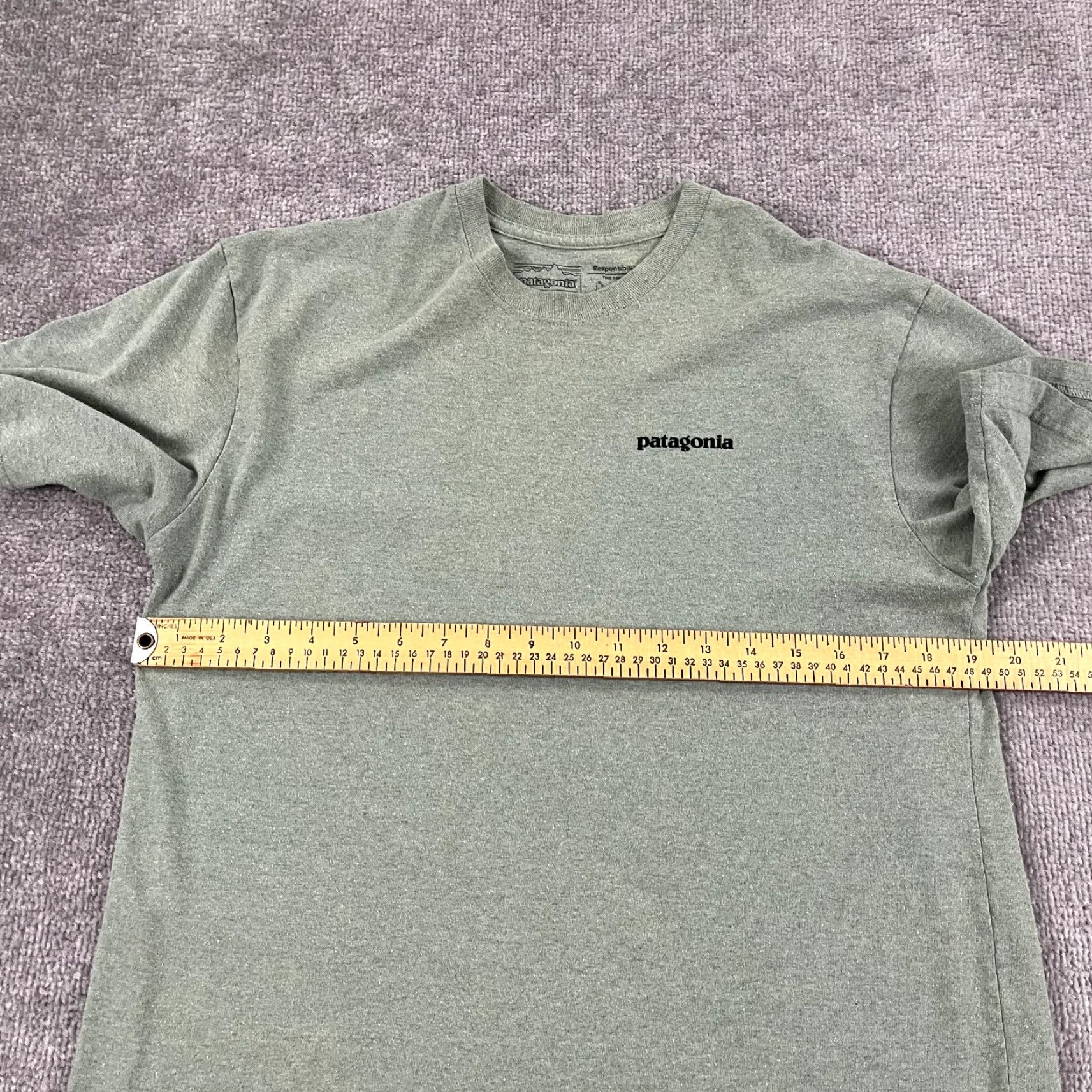 Patagonia PATAGONIA Shirt Mens Small Green Graphic Bison Responsibili-Tee Hiking Outdoors Size US S / EU 44-46 / 1 - 6 Thumbnail