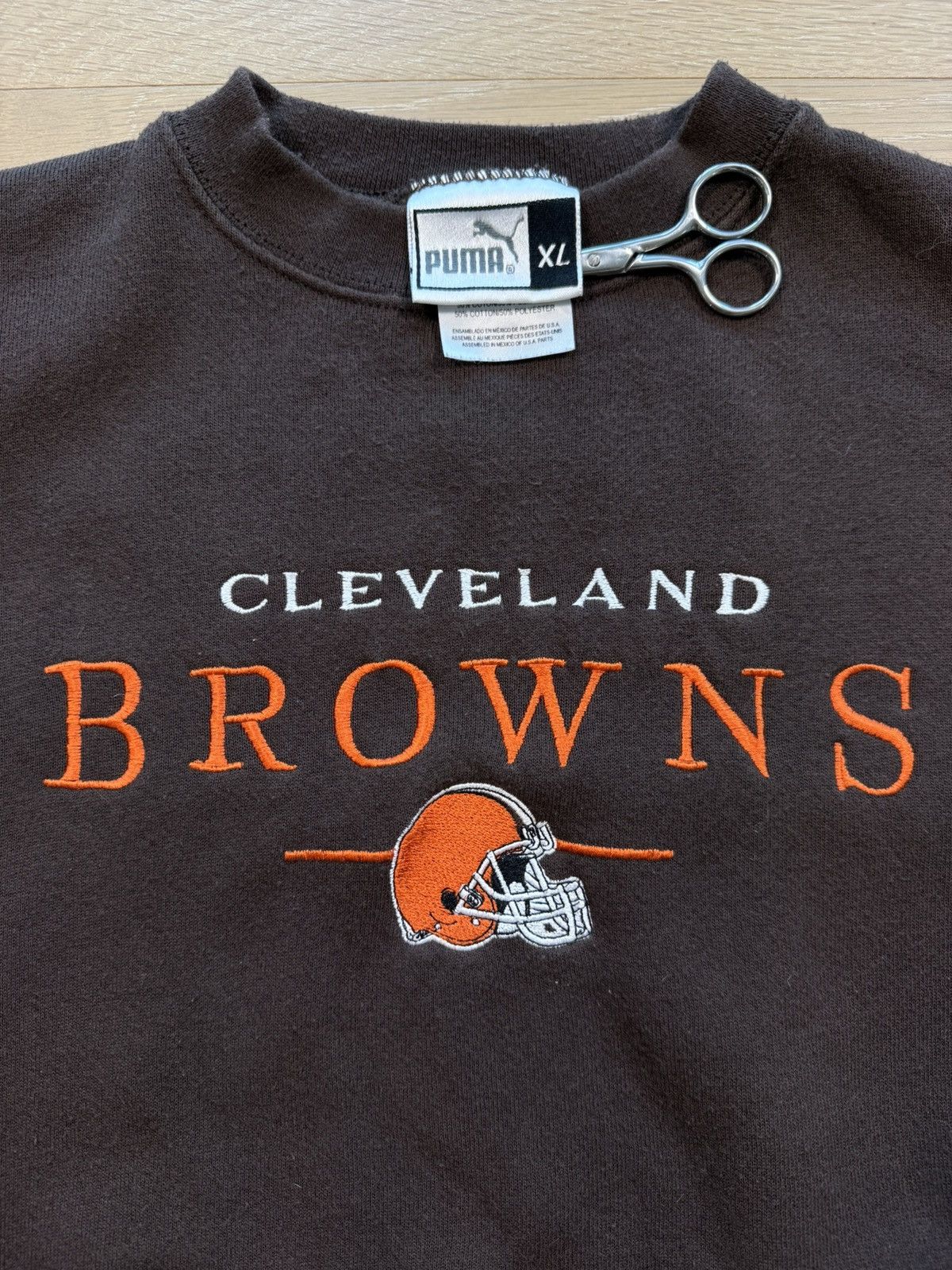Puma Vintage Puma x NFL Cleveland Browns Sweatshirt Size US XL / EU 56 / 4 - 4 Thumbnail
