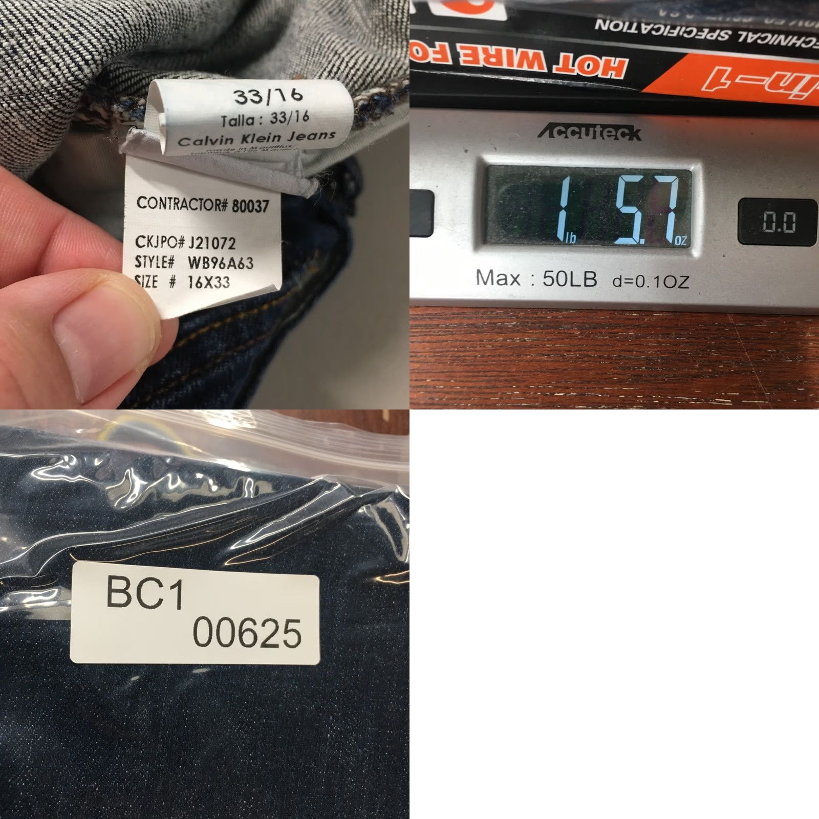 Calvin Klein Calvin Klein Straight Jeans Womens 33/16 Denim Mid Rise Zip Fly Blue Denim 5-Pocket Regular Waist 28.75 Inseam Size 24" / US 00 / IT 34 - 11 Thumbnail
