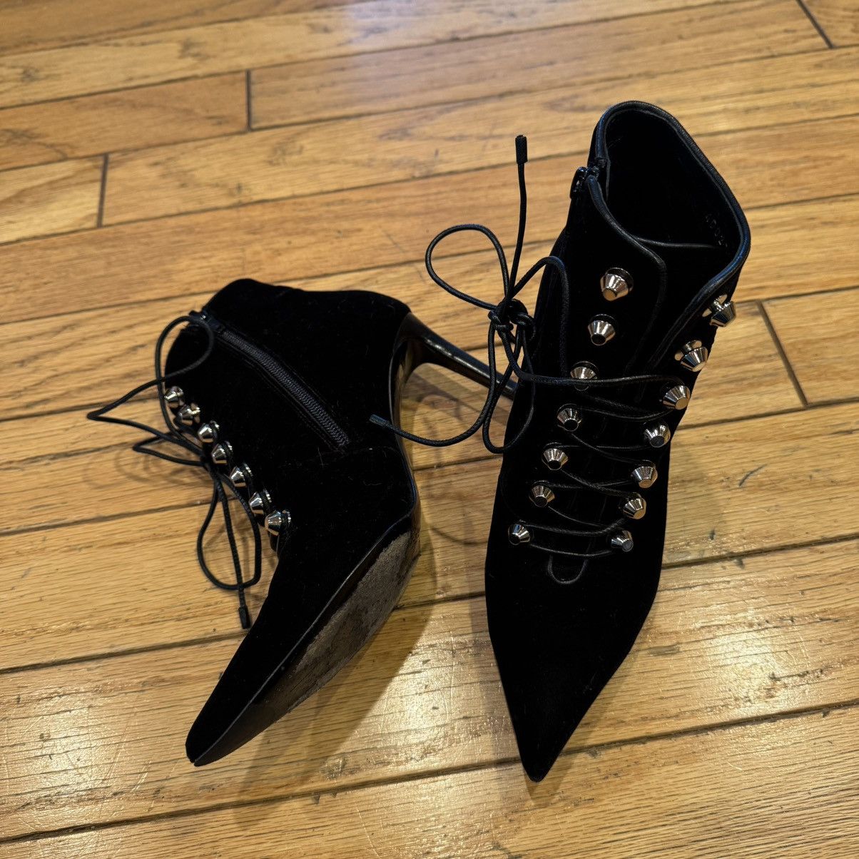 Balenciaga Balenciaga Black Velvet ankle boots Size US 8 / IT 38 - 1 Thumbnail