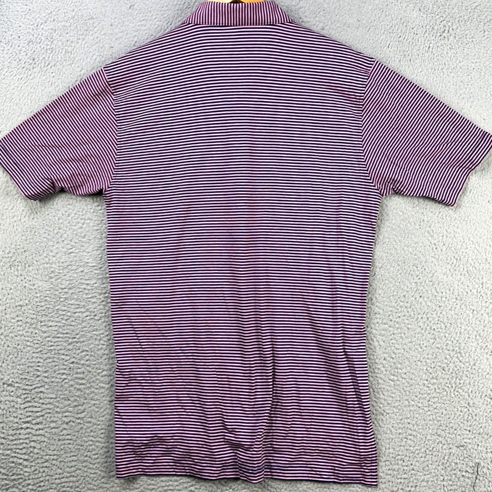 Vintage VINTAGE? No. Turtleson Polo Shirt Men M Pink Black Stripe Rugby Short Sleeve Pocket Golf Shirt Size US M / EU 48-50 / 2 - 2 Thumbnail