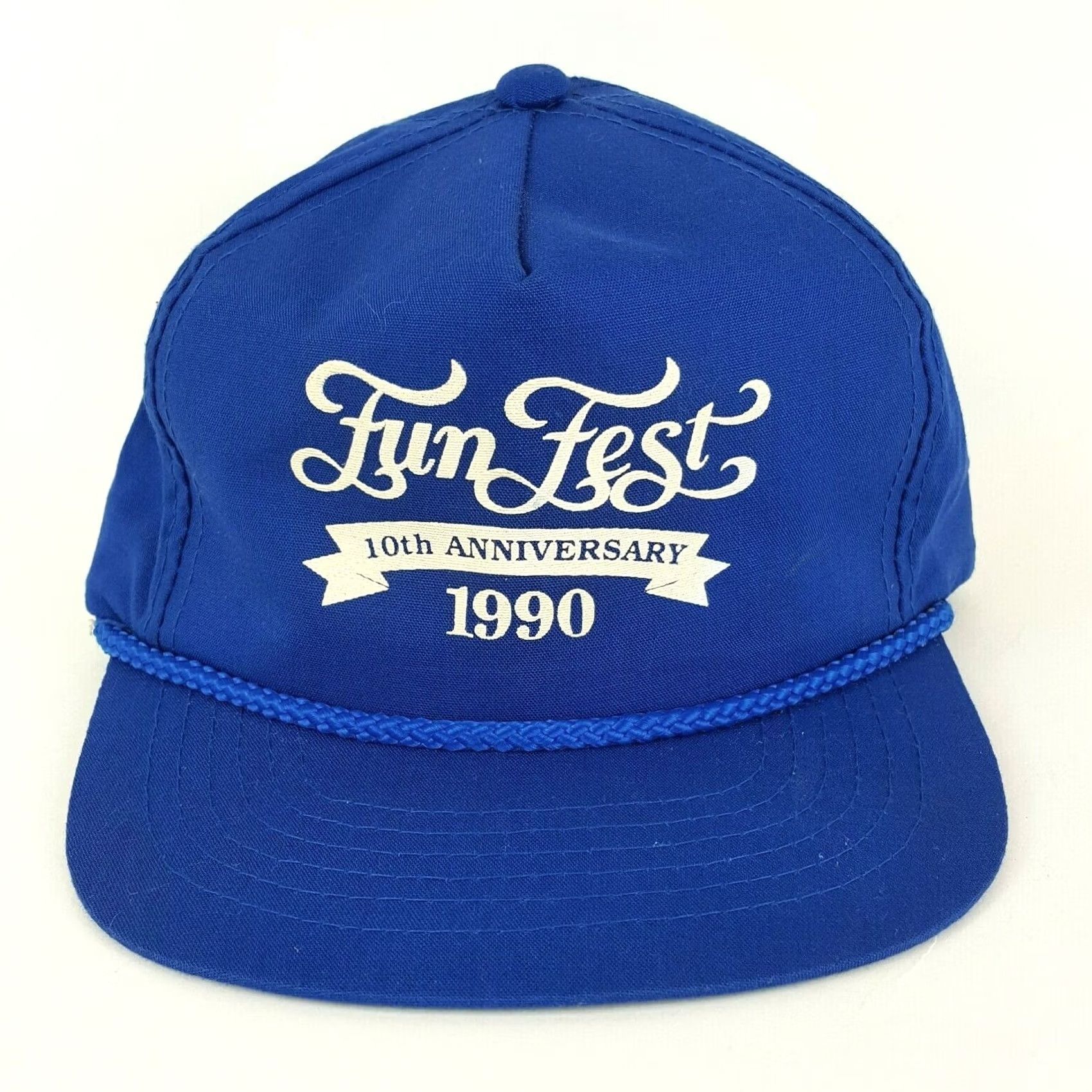 Vintage Vintage Fun Fest Trucker Hat Festival Concert Band Snapback Blue Cap Mens Adjustable Cap Blue 90s Retro Size ONE SIZE - 2 Thumbnail