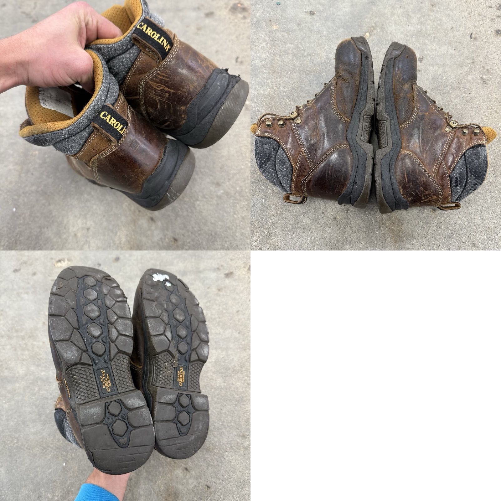 Vintage Carolina Work Boot CA1620 Mens Size 8 Waterproof Leather Brown Distress USA Shoes M Leather Upper Fall Winter Distress Men Muscle Size US 8 / EU 41 - 8 Thumbnail