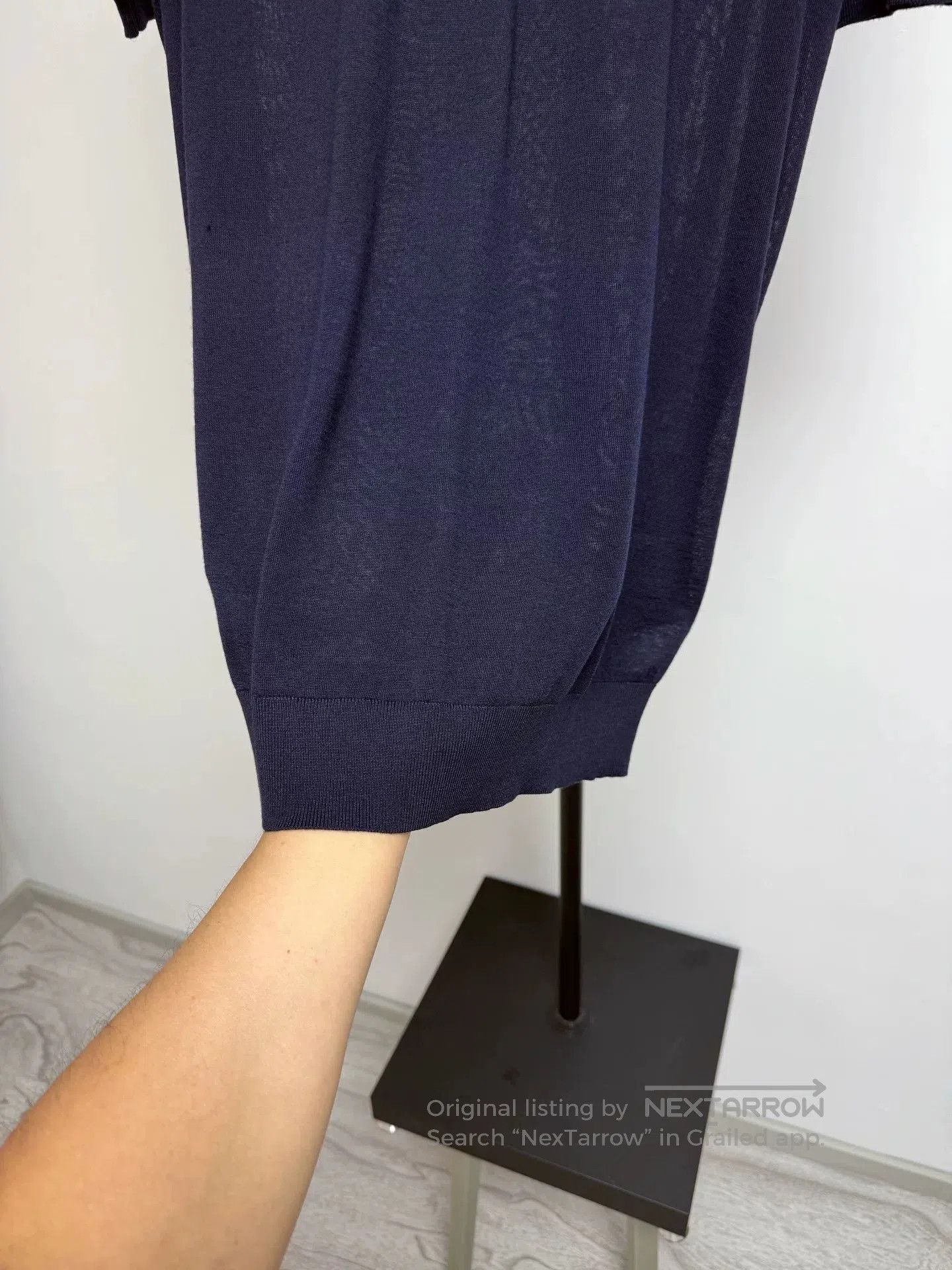 Prada Prada Navy Wool Short-Sleeve T-Shirt. Size US L / EU 52-54 / 3 - 5 Thumbnail