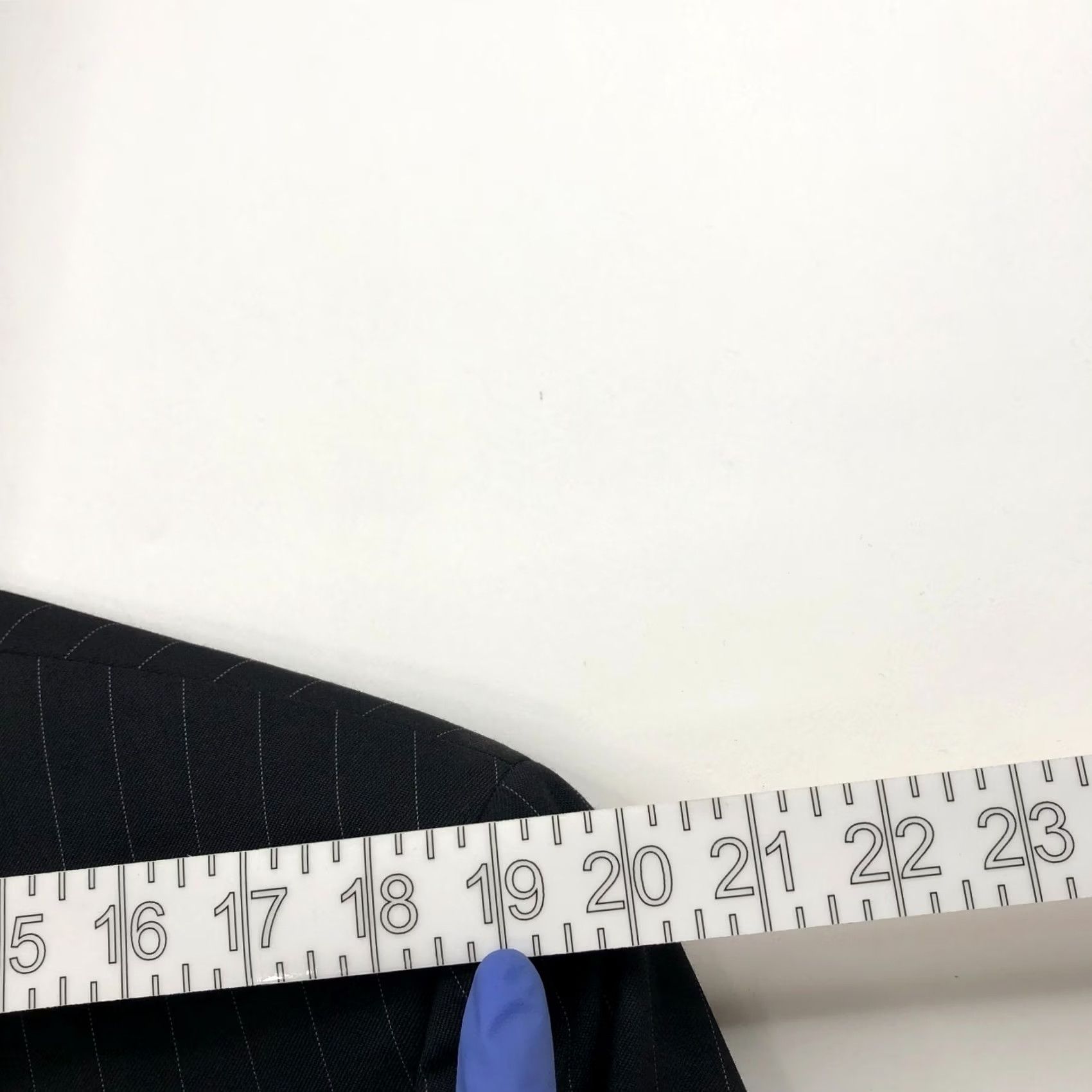 Chaps Chaps Suit Jacket Navy Pinstripe Wool 42 Long Wool Read Mens Coat & Suit Jacket With Inner Pockets Size 42R - 7 Thumbnail
