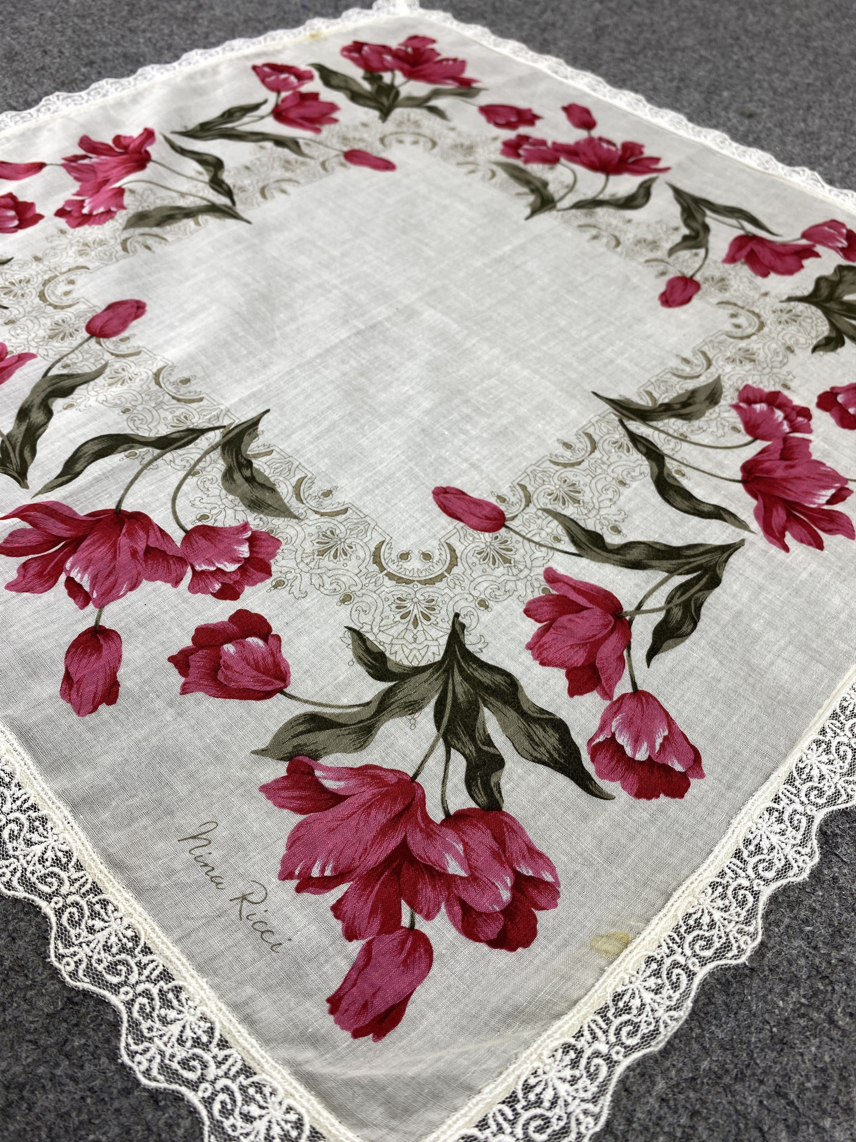 Other Vintage Nina Ricci Handkerchief / Neckerchief HKC1114 Size ONE SIZE - 9 Thumbnail
