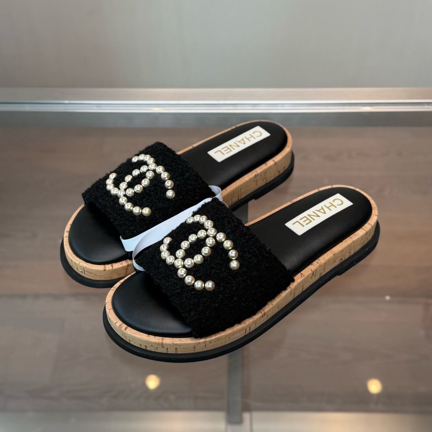 Chanel Chanel Black Sandals us_12 Women Size US 12 / IT 42 - 1 Thumbnail