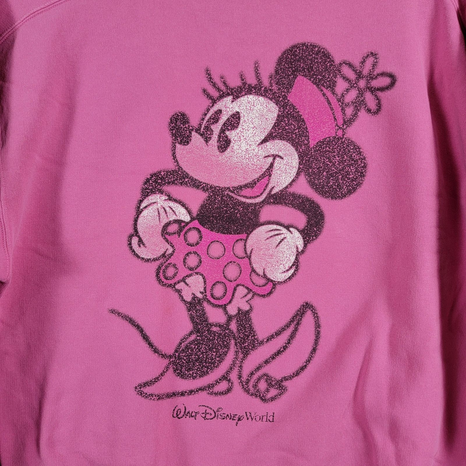 Disney Minnie Mouse Disney Pink Pullover Sweatshirt Sz M (274) Size M / US 6-8 / IT 42-44 - 2 Thumbnail
