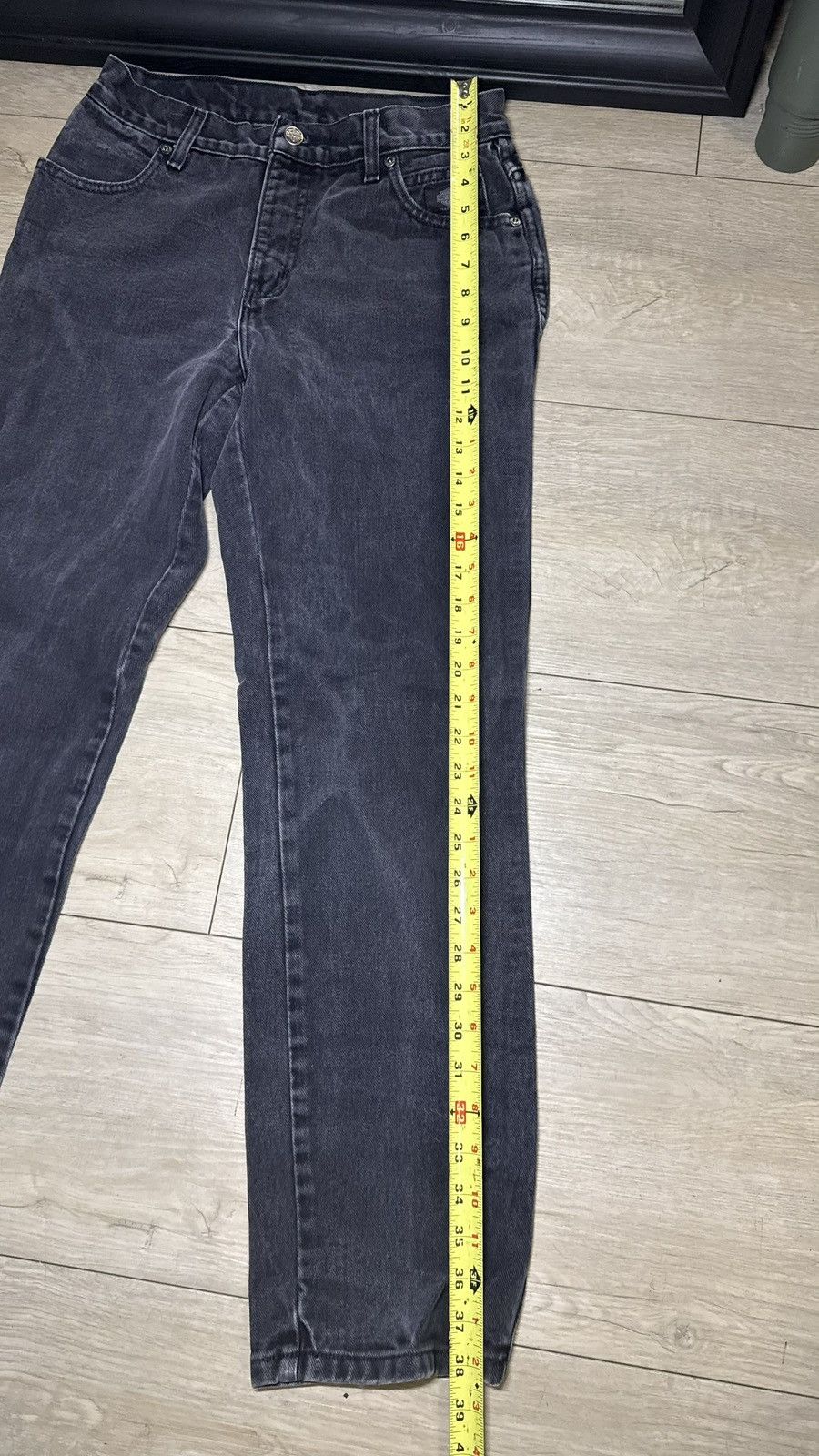 Harley Davidson Y2K 2000s Harley Davidson Black Denim Jean Straight Baggy Size US 34 / EU 50 - 6 Thumbnail