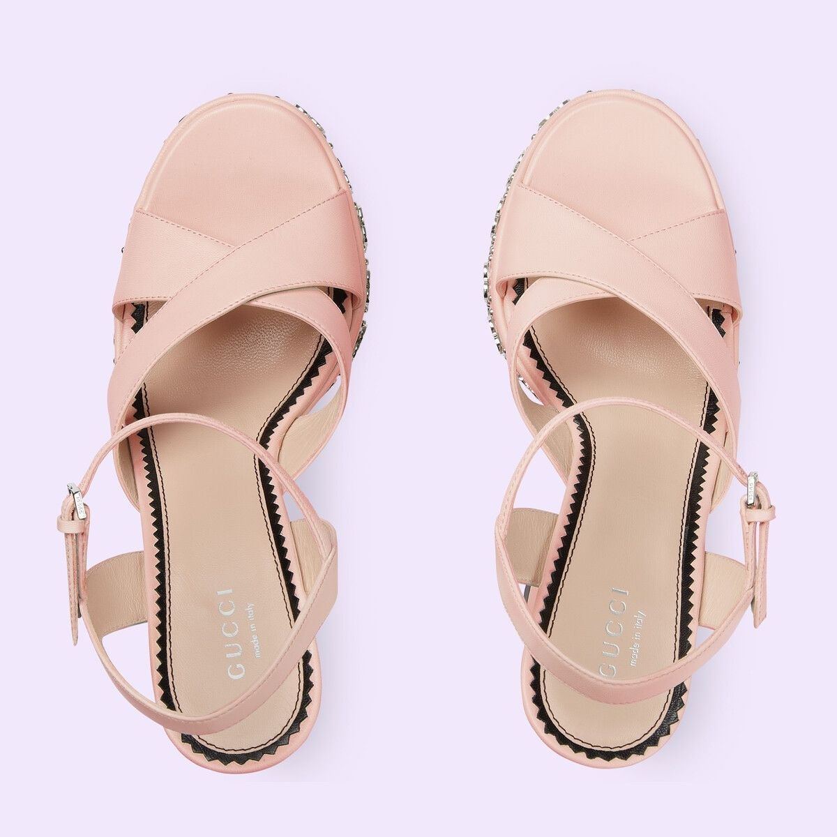 Gucci o1s1wg110125 Interlocking G Studs Sandals in Pink Size US 10.5 / IT 40.5 - 3 Thumbnail