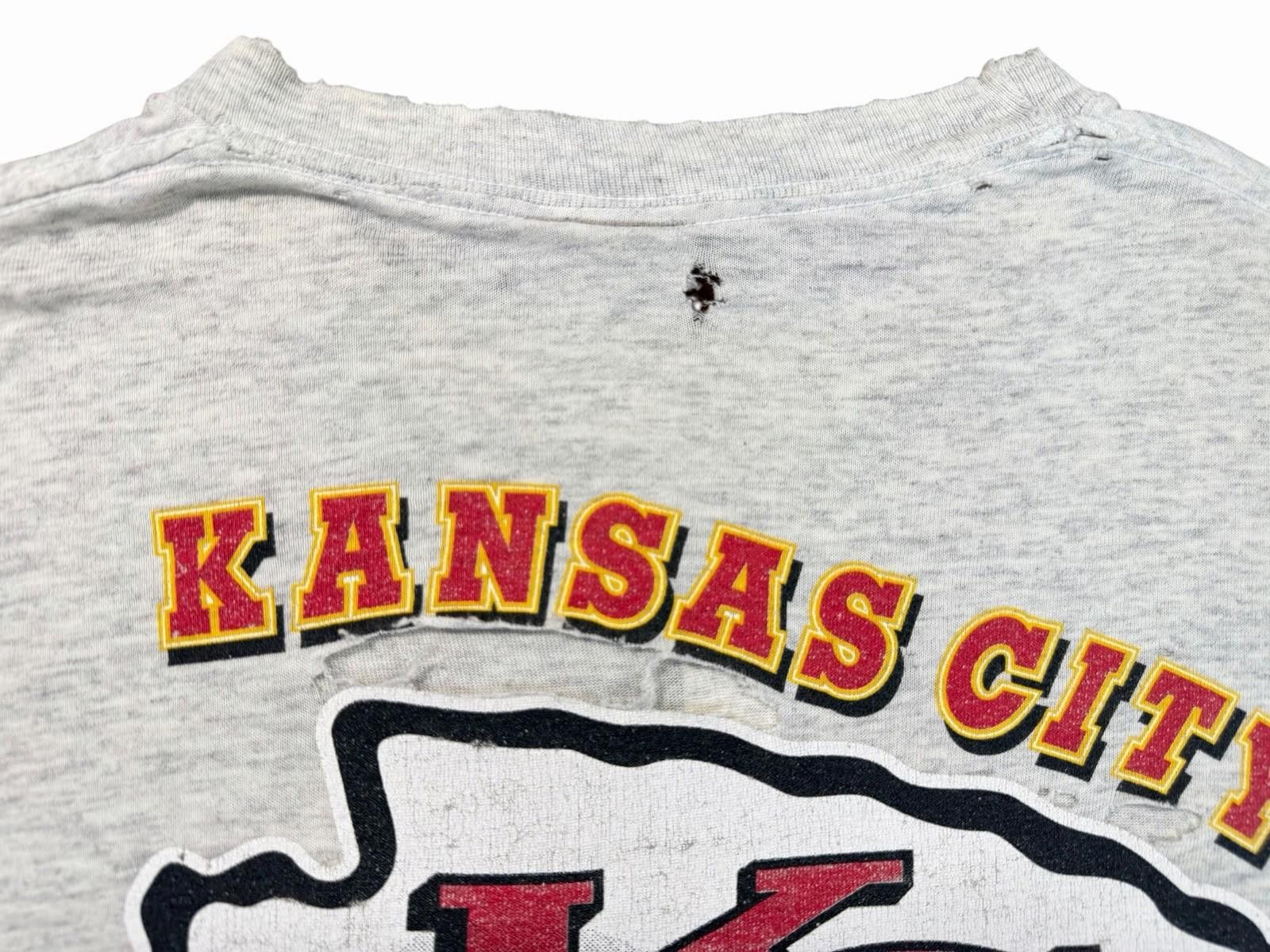 Nutmeg 1990s Kansas City Chiefs #99 Nutmeg Mills Jack Davis Shirt L Size US L / EU 52-54 / 3 - 8 Thumbnail