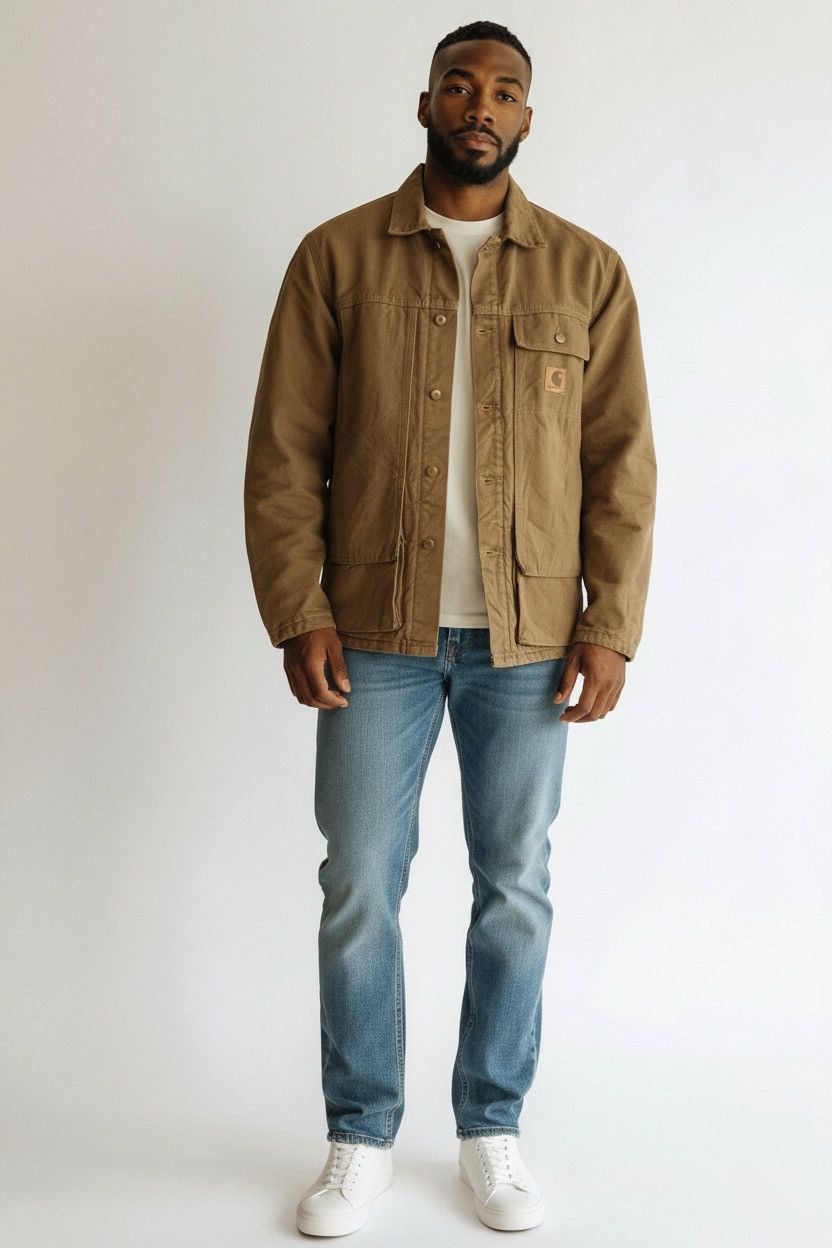 Carhartt 🔥Vintage 90's Carhartt Duck/Canvas Chore Work Jacket Size US XL / EU 56 / 4 - 1 Thumbnail