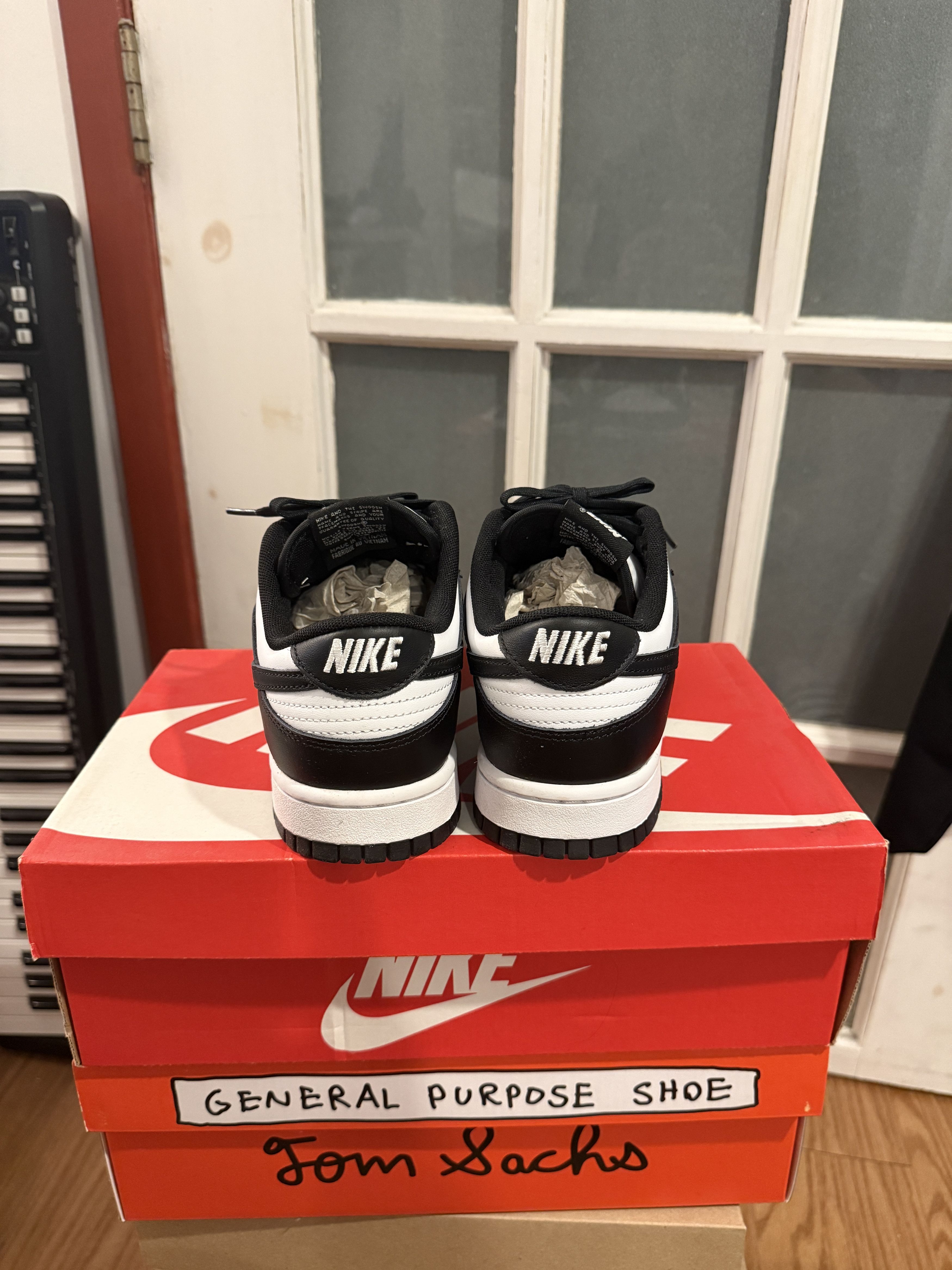 Nike Nike Dunk Low Retro - White/Black-White Size US 8 / EU 41 - 4 Thumbnail