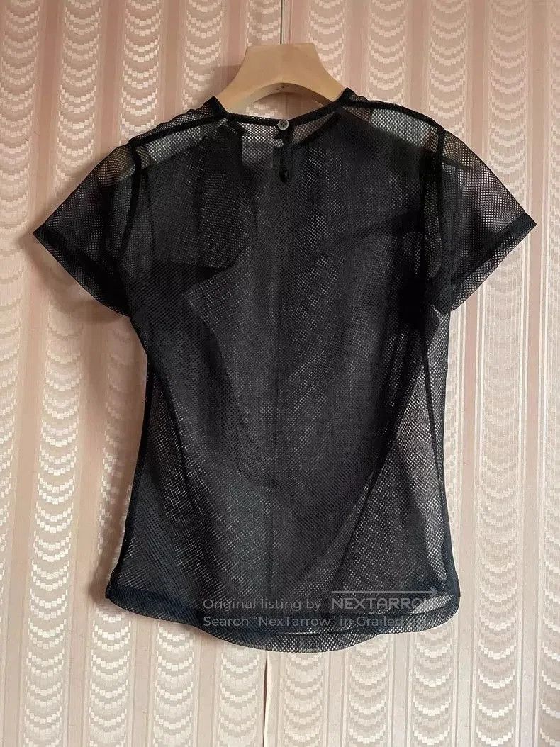 Yohji Yamamoto Yohji Yamamoto 90s Mesh Short Sleeve Top Size US S / EU 44-46 / 1 - 2 Thumbnail