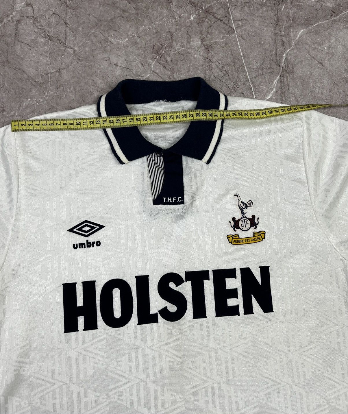 Umbro 1991-93 Tottenham Hotspur Umbro Home Jersey Shirt Mens Size US L / EU 52-54 / 3 - 16 Thumbnail