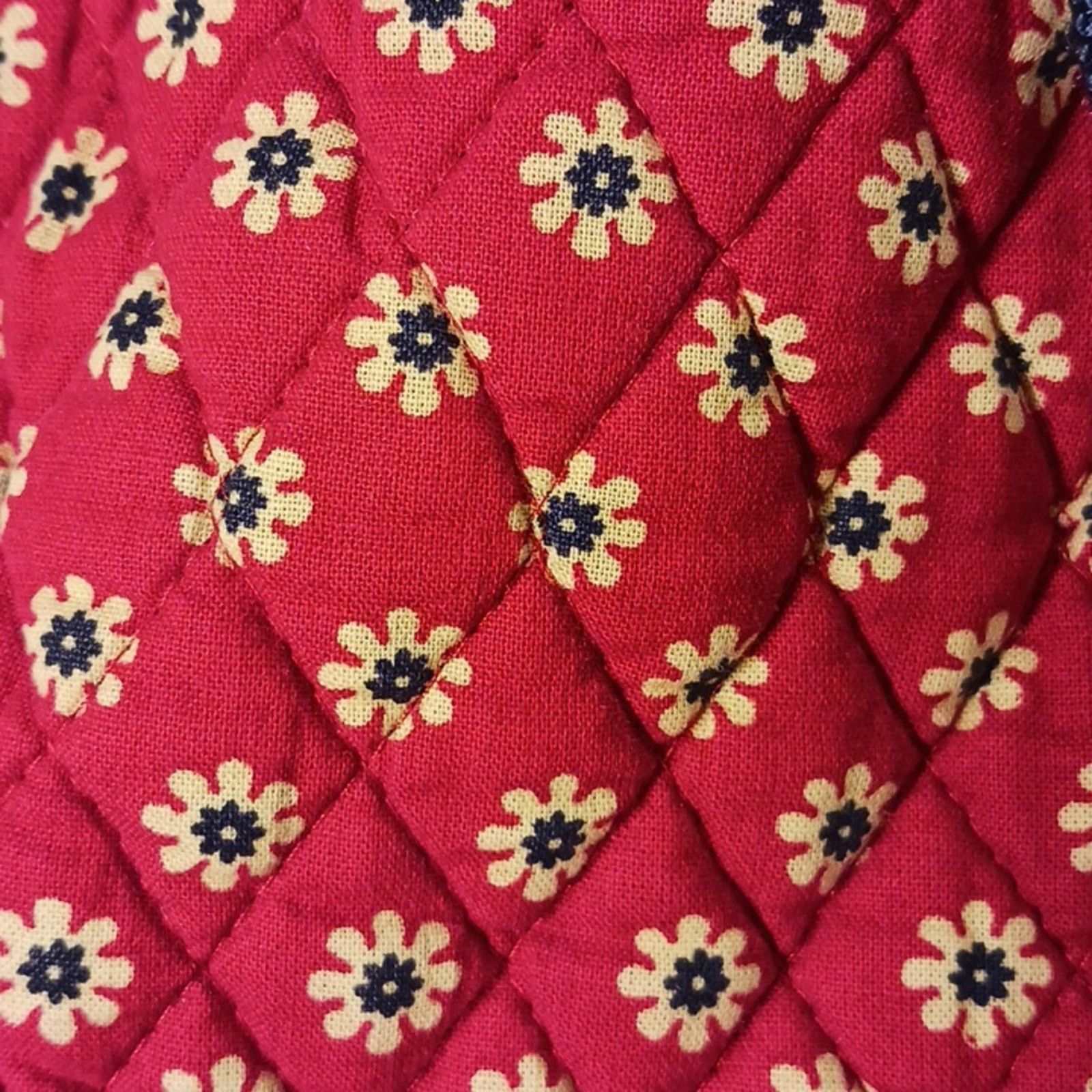 Vera Bradley Backpack VERA BRADLEY Red Blue Boho Travel Paisley QUILTED Size ONE SIZE - 2 Thumbnail