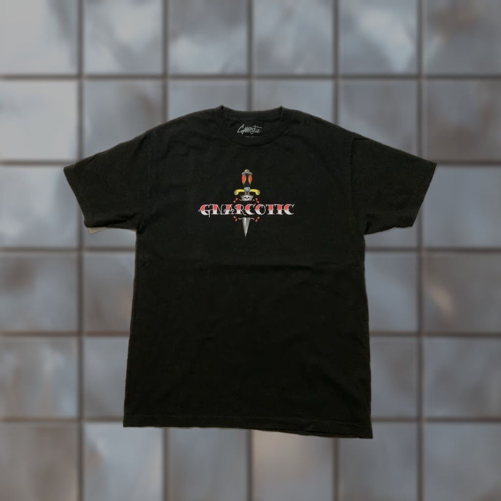 Vintage Gnarcotic Street Addict Lil Gnar Knife Tattoo Skull Skate Graphic T-Shirt Sz. L Size US L / EU 52-54 / 3 - 1 Thumbnail