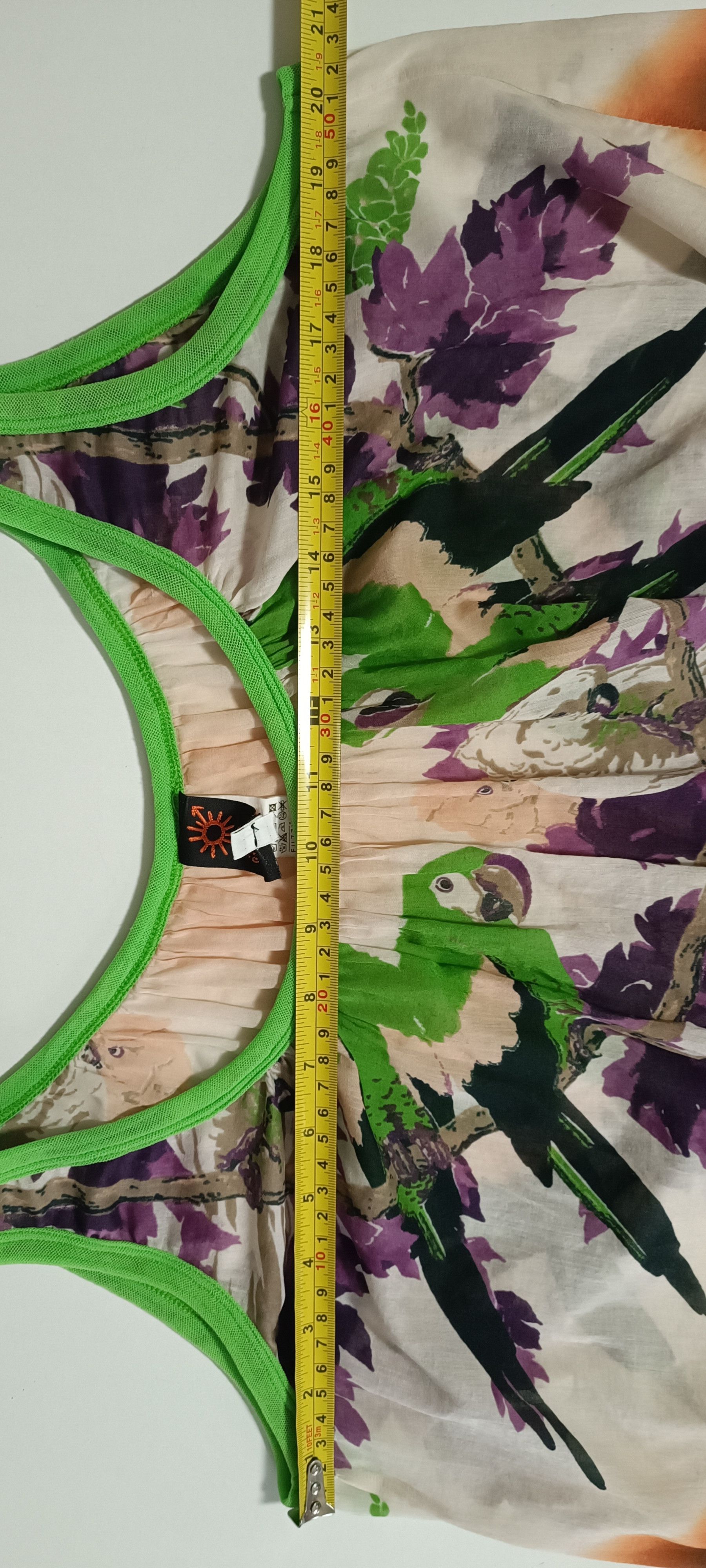 Jean Paul Gaultier Loose tank top with parrots print Size M / US 6-8 / IT 42-44 - 16 Thumbnail