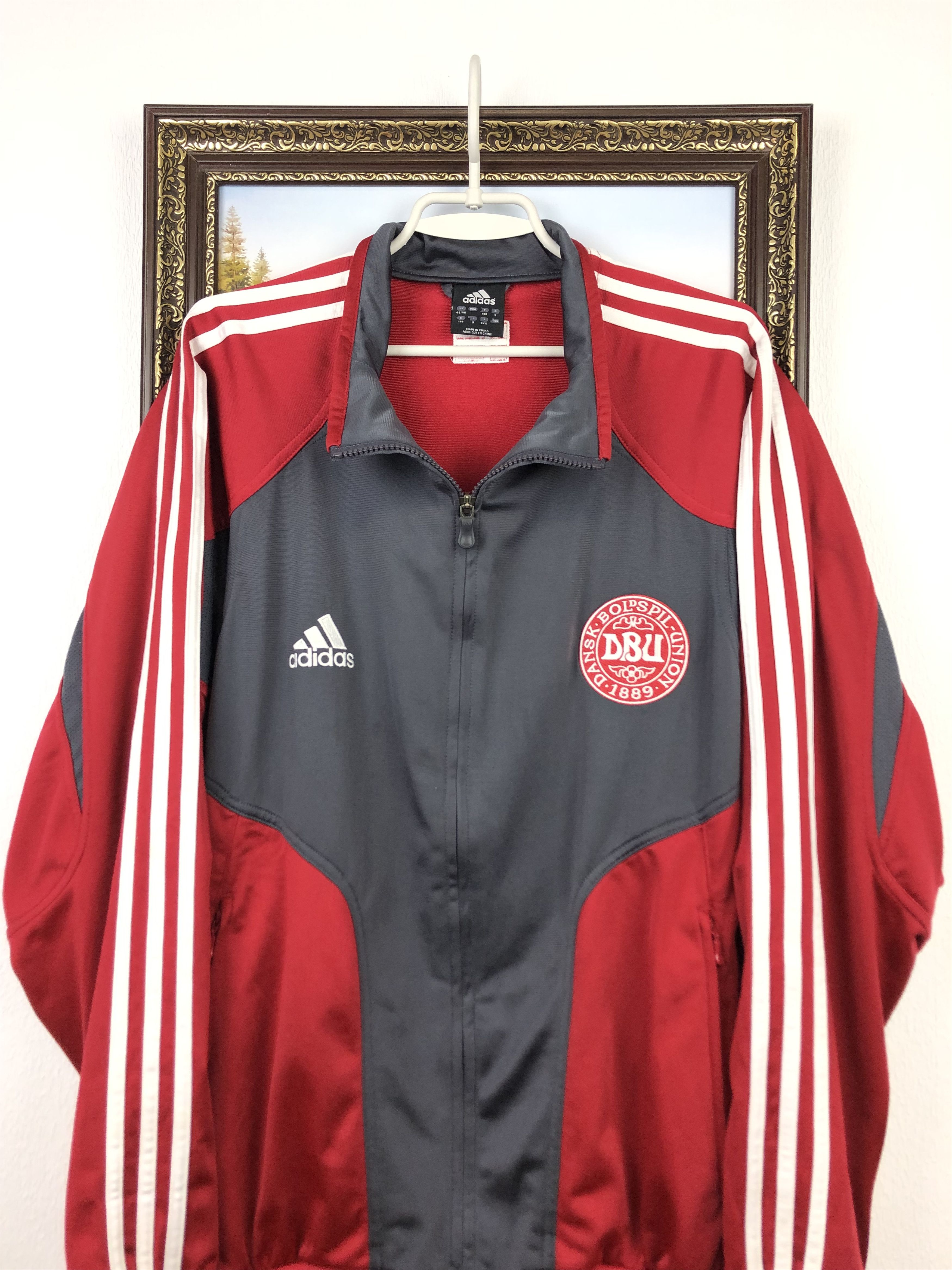 Adidas Vintage Adidas Denmark Football Jacket Soccer Track Top Size US XXL / EU 58 / 5 - 2 Thumbnail