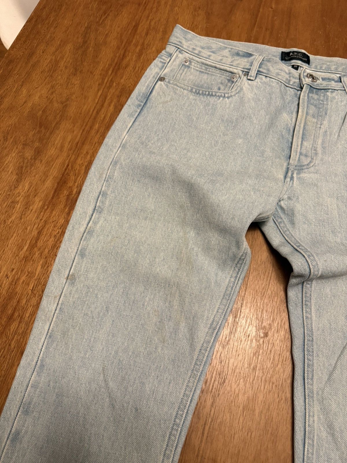 A.P.C. APC PETIT NEW STANDARD wash blue denim jeans size 30 Size US 30 / EU 46 - 2 Thumbnail