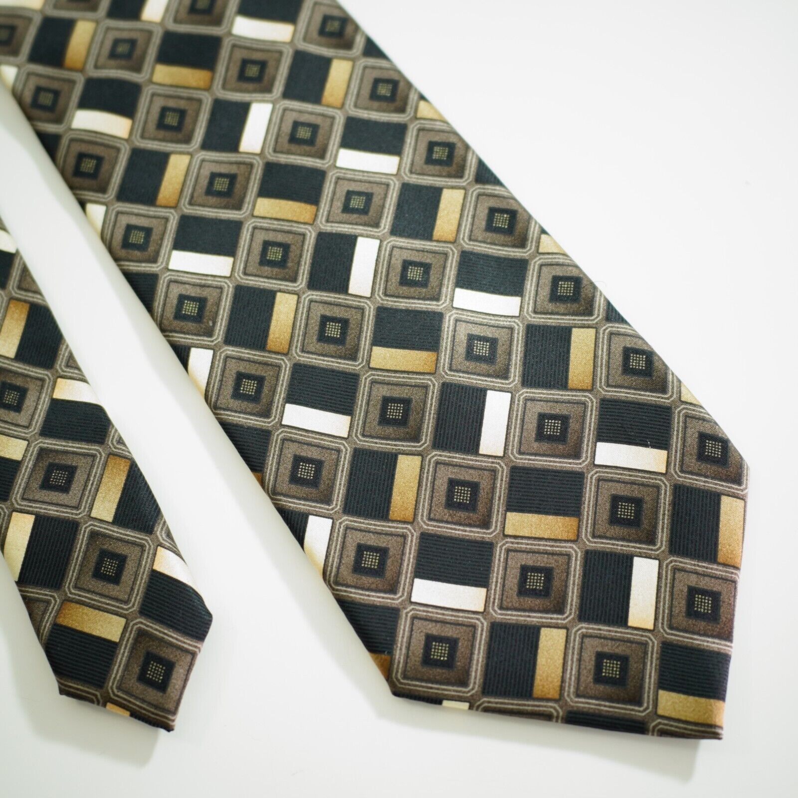 Alexander Julian Alexander Julian Colours Black Beige Tan Geometric Print Wid Size ONE SIZE - 1 Thumbnail