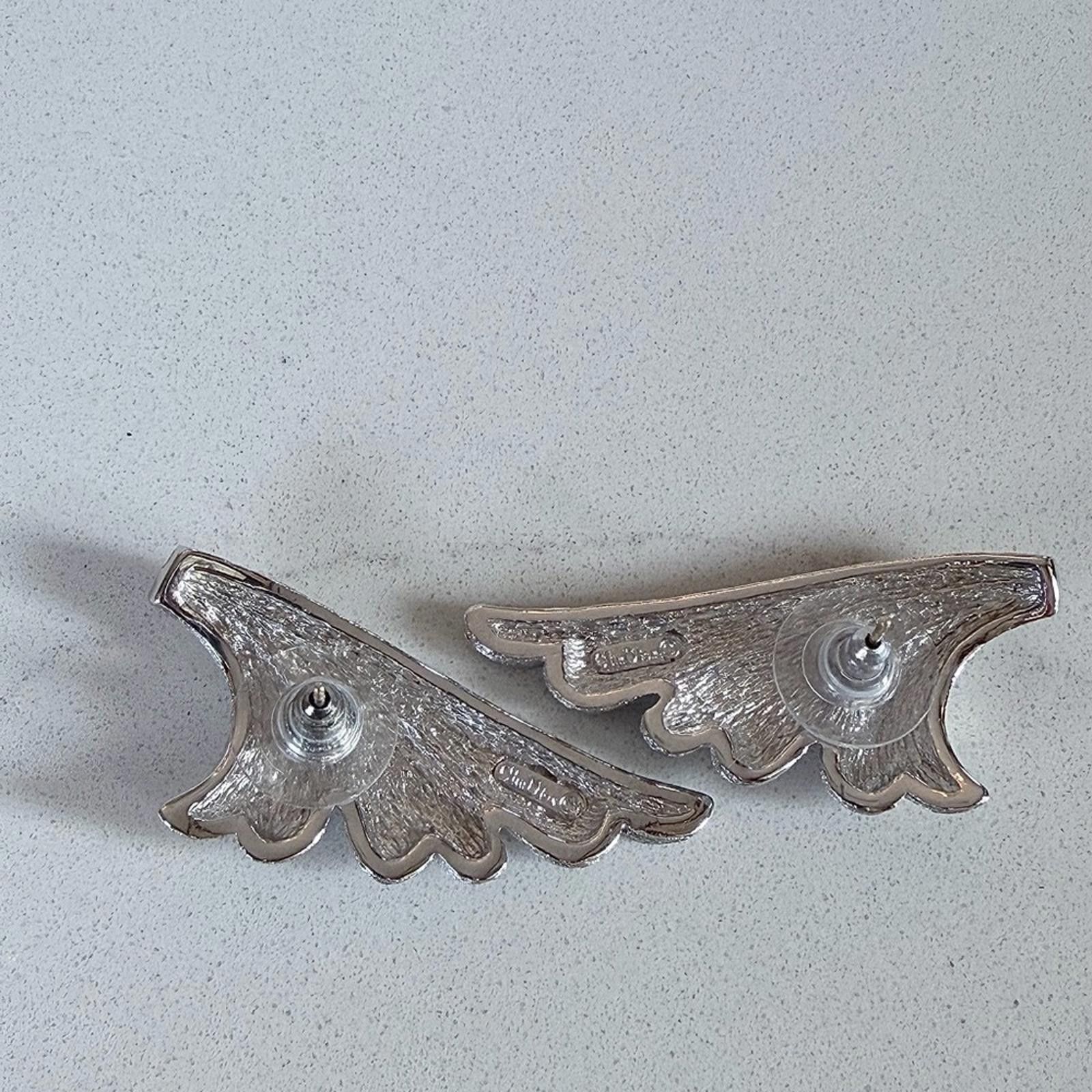 Dior Vintage Christian Dior Two-Tone Leaf Pierced Earrings Rare Size ONE SIZE - 5 Thumbnail