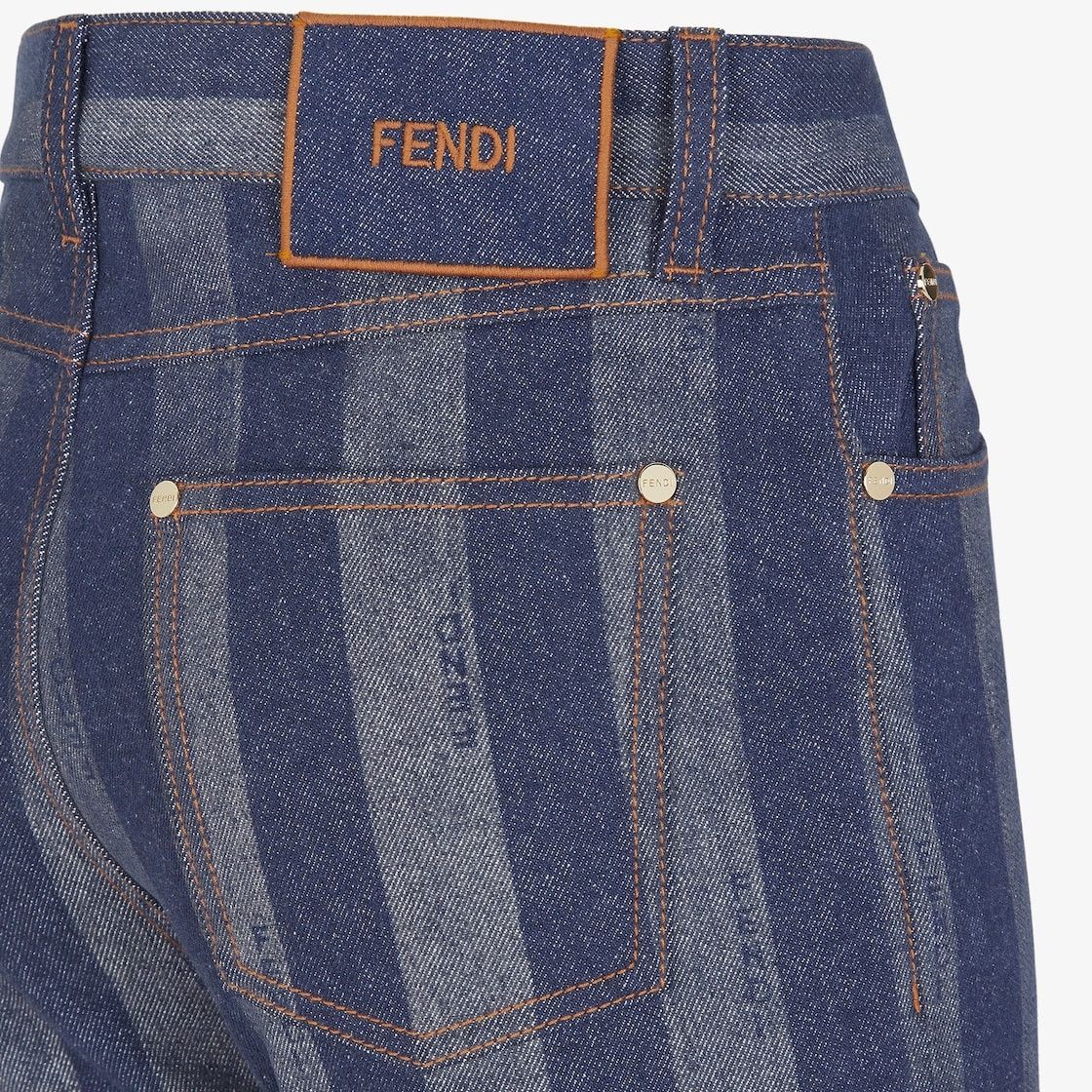Fendi o1s1wg110825 Long Jeans in Nevy Blue Size 26" / US 2 / IT 38 - 3 Thumbnail