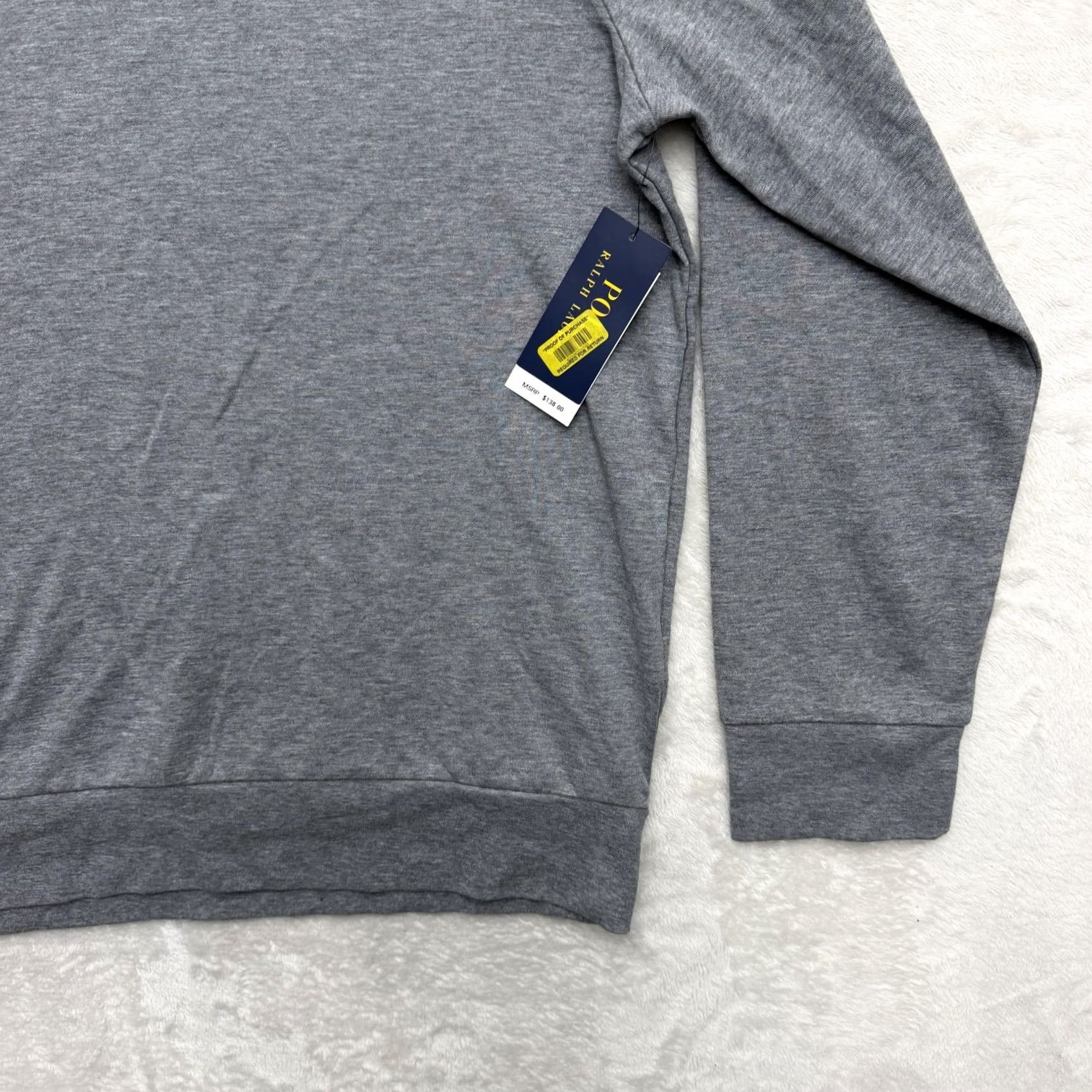 Polo Ralph Lauren Polo Ralph Lauren Sweatshirt Mens Large Gray Mock Neck Blair’s Pullover Logo Jersey Cotton Polyester Size US L / EU 52-54 / 3 - 5 Thumbnail